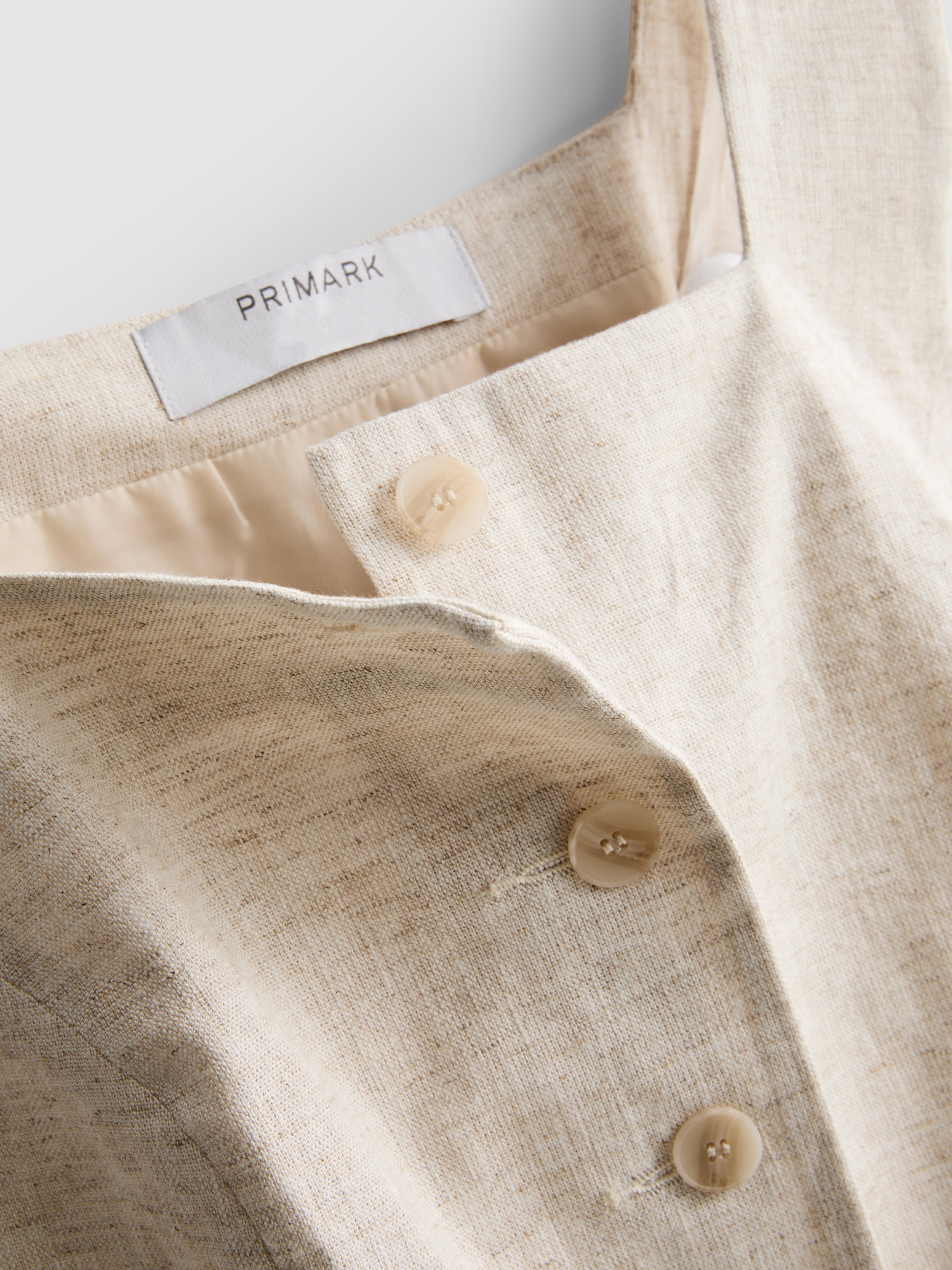 Gilet lungo in misto lino