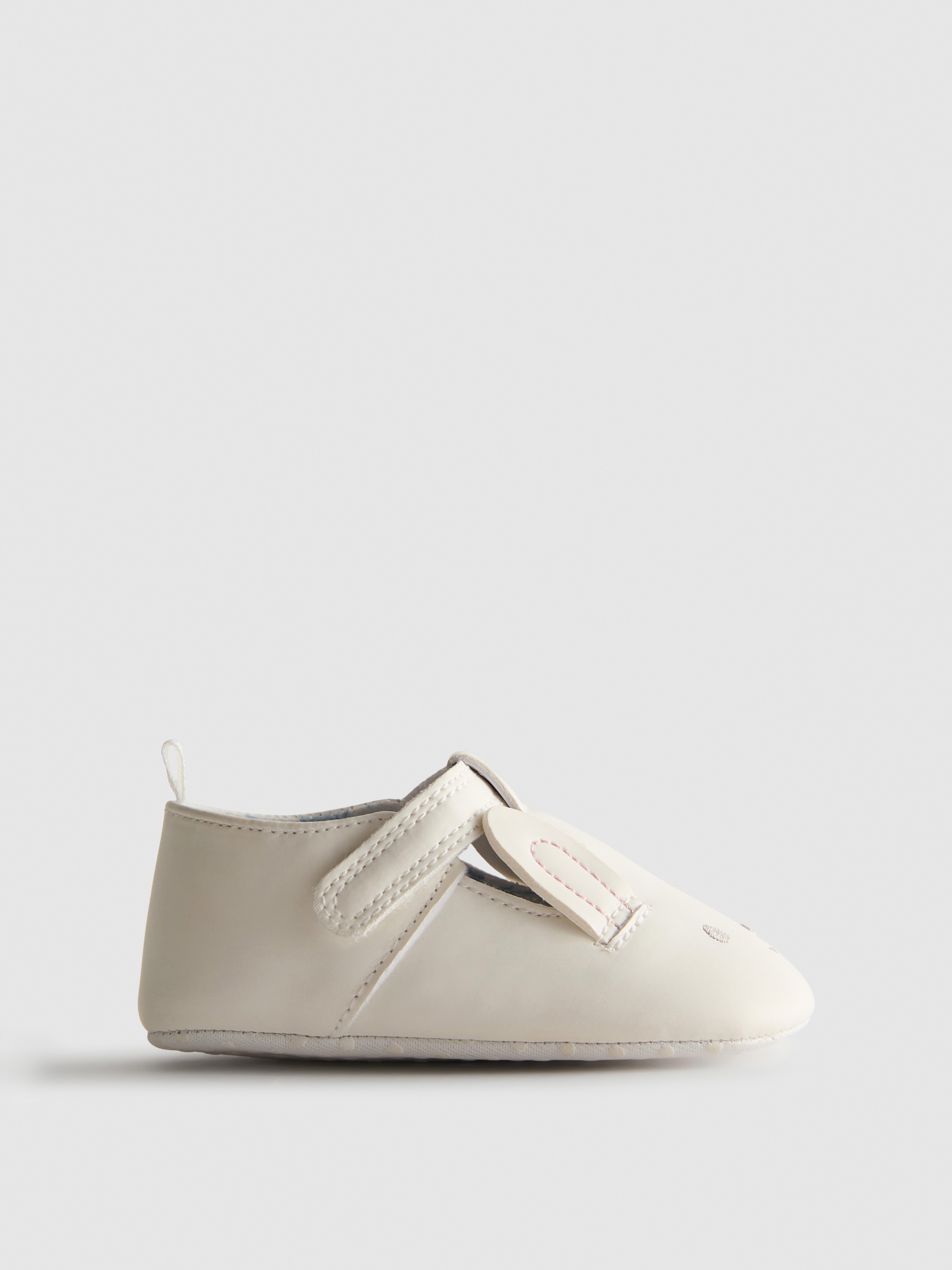 0–18 Monate | Babyschuhe mit T-Riemen und Hasen-Design