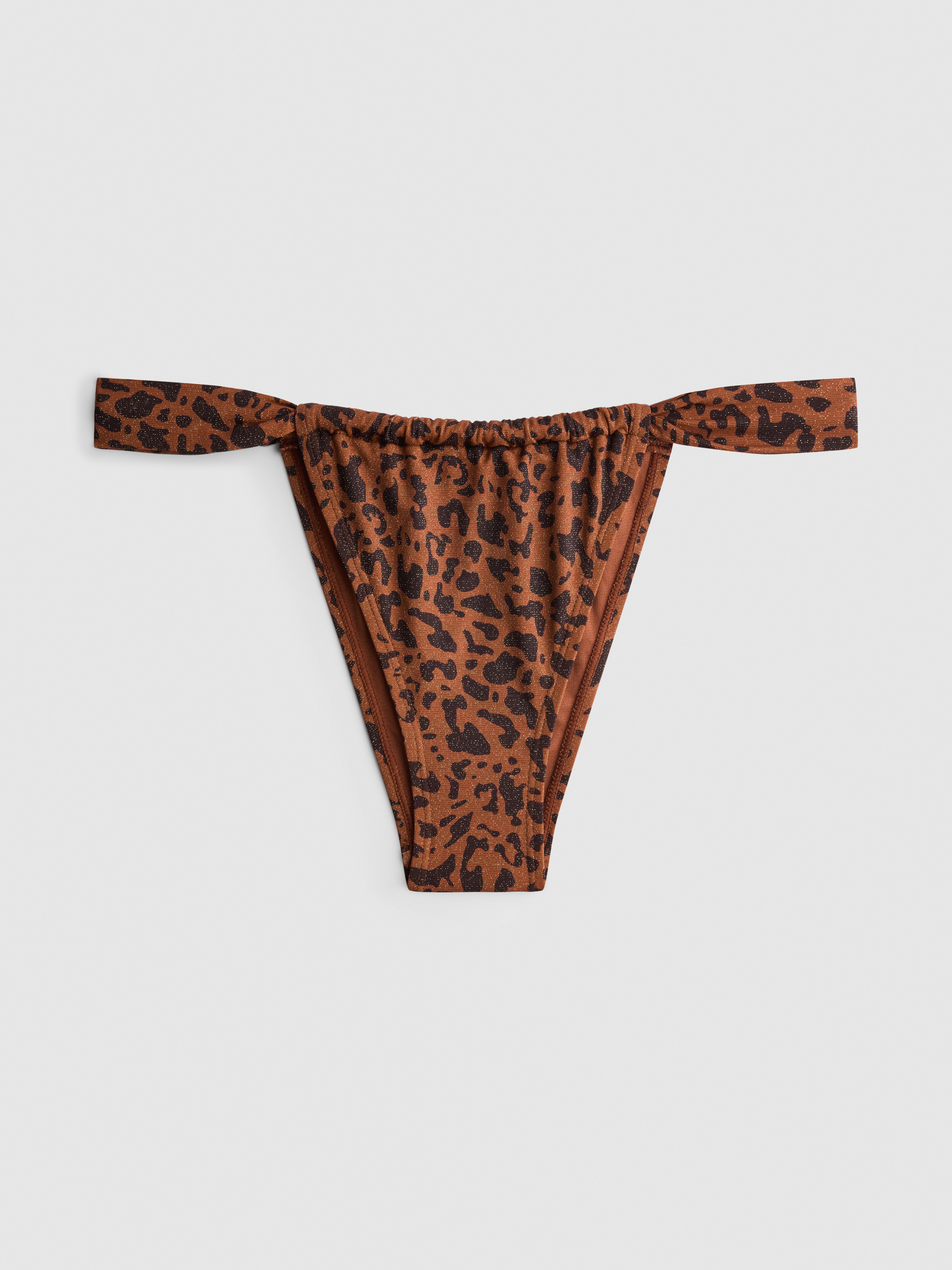 Slip de baie strălucitor cu imprimeu leopard Paula Echevarría