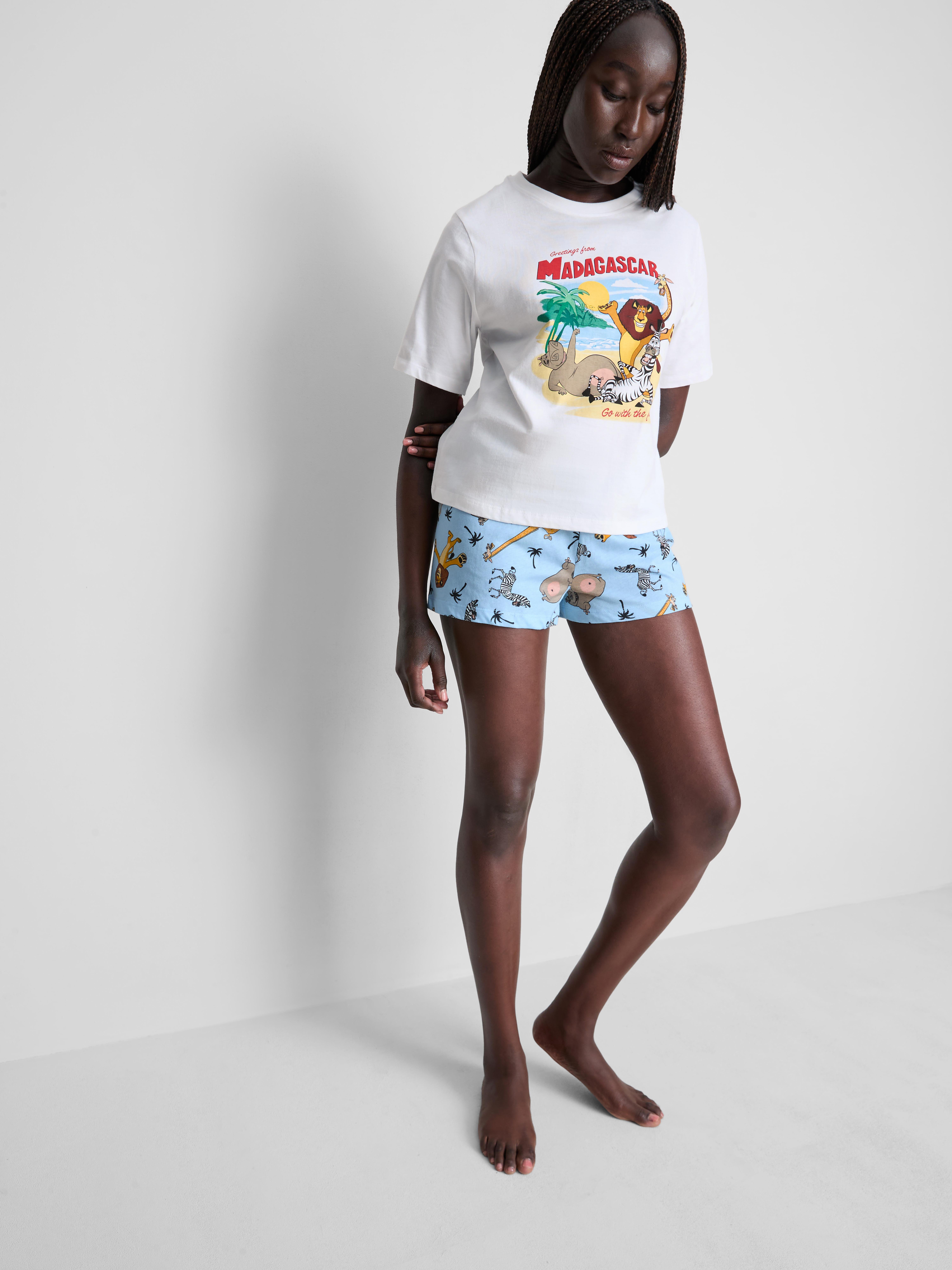Madagascar Cotton Printed Shorty Pajamas