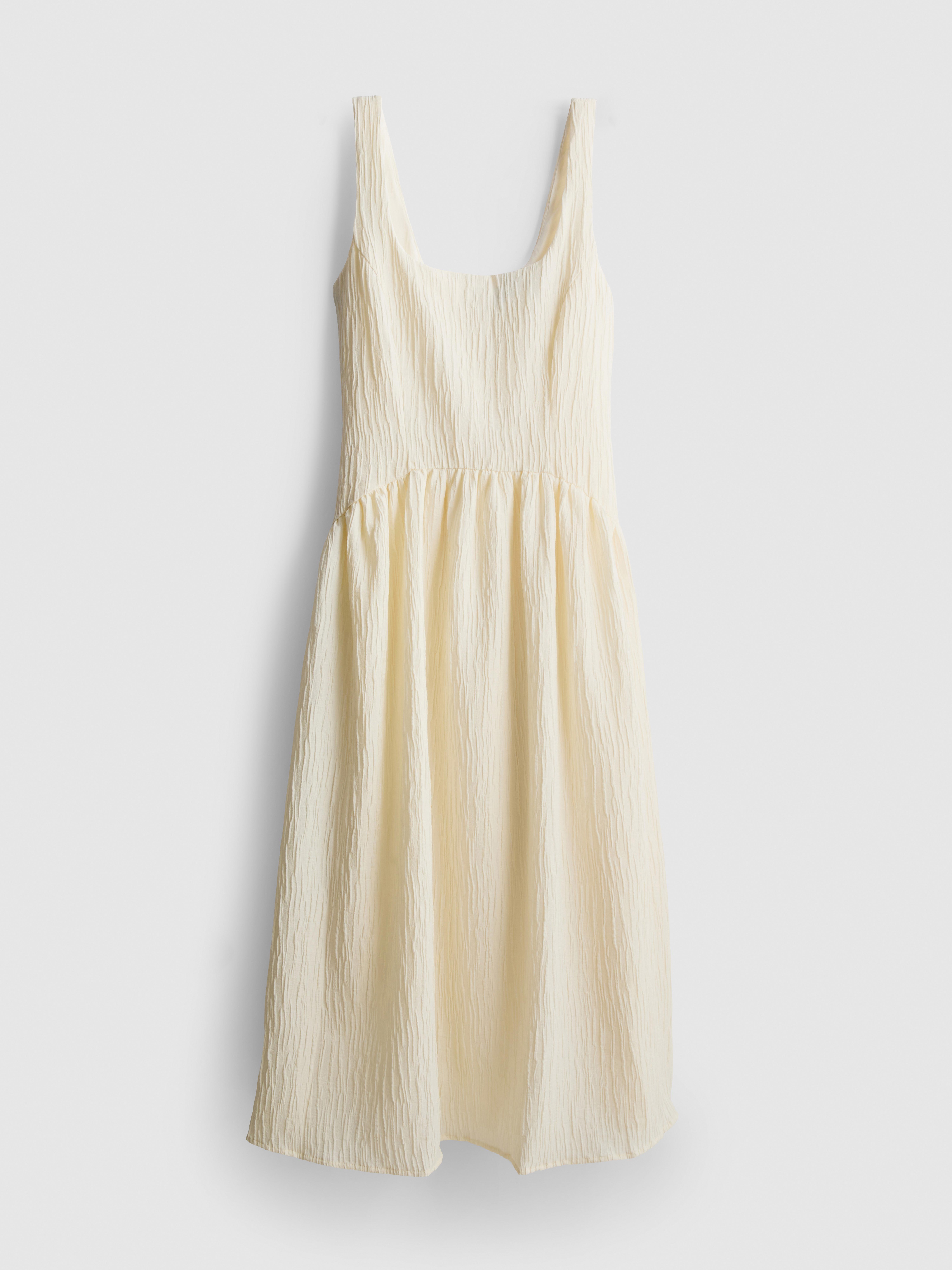 Textured Corset Midi Dress