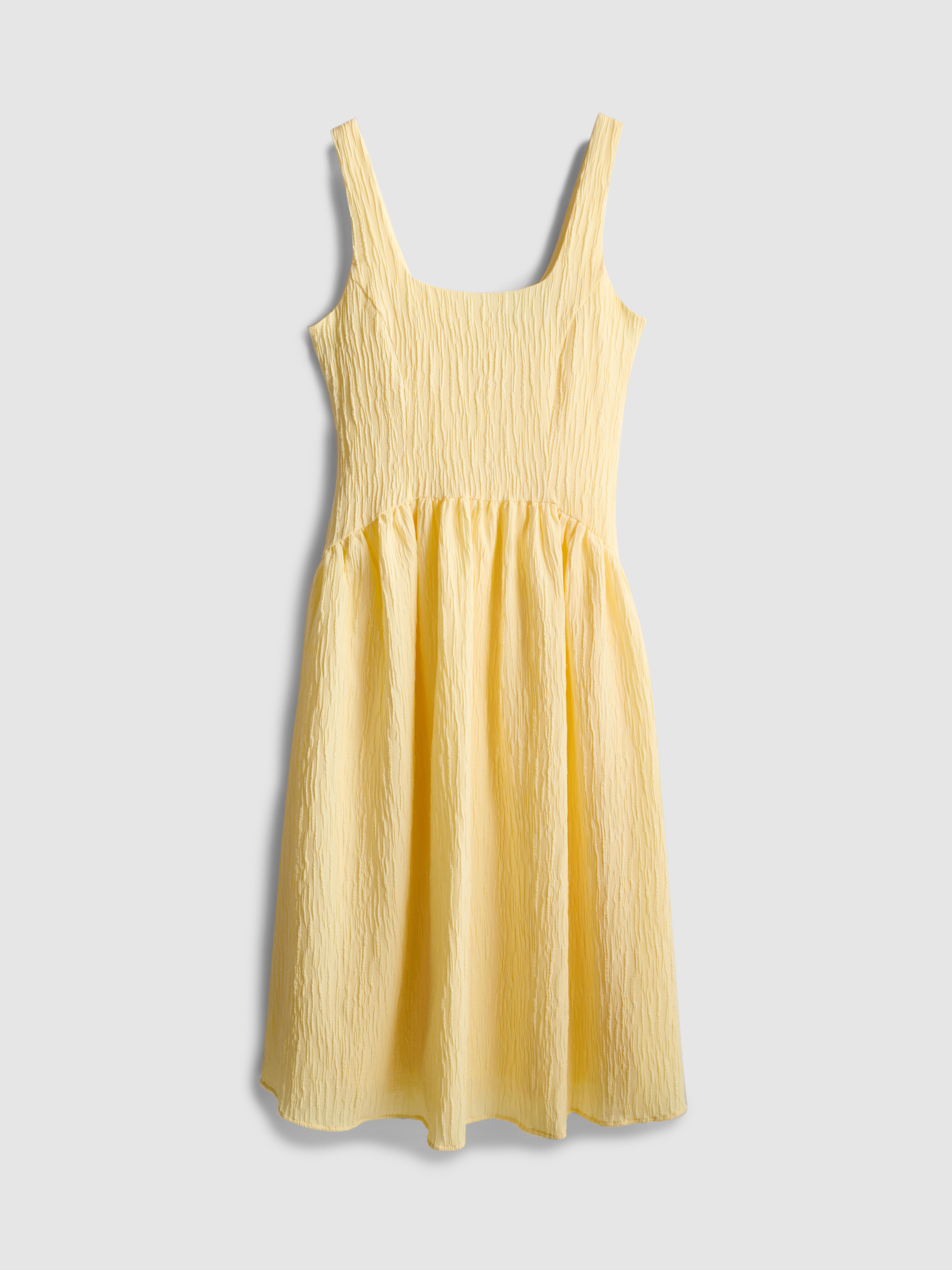 Textured Corset Midi Dress