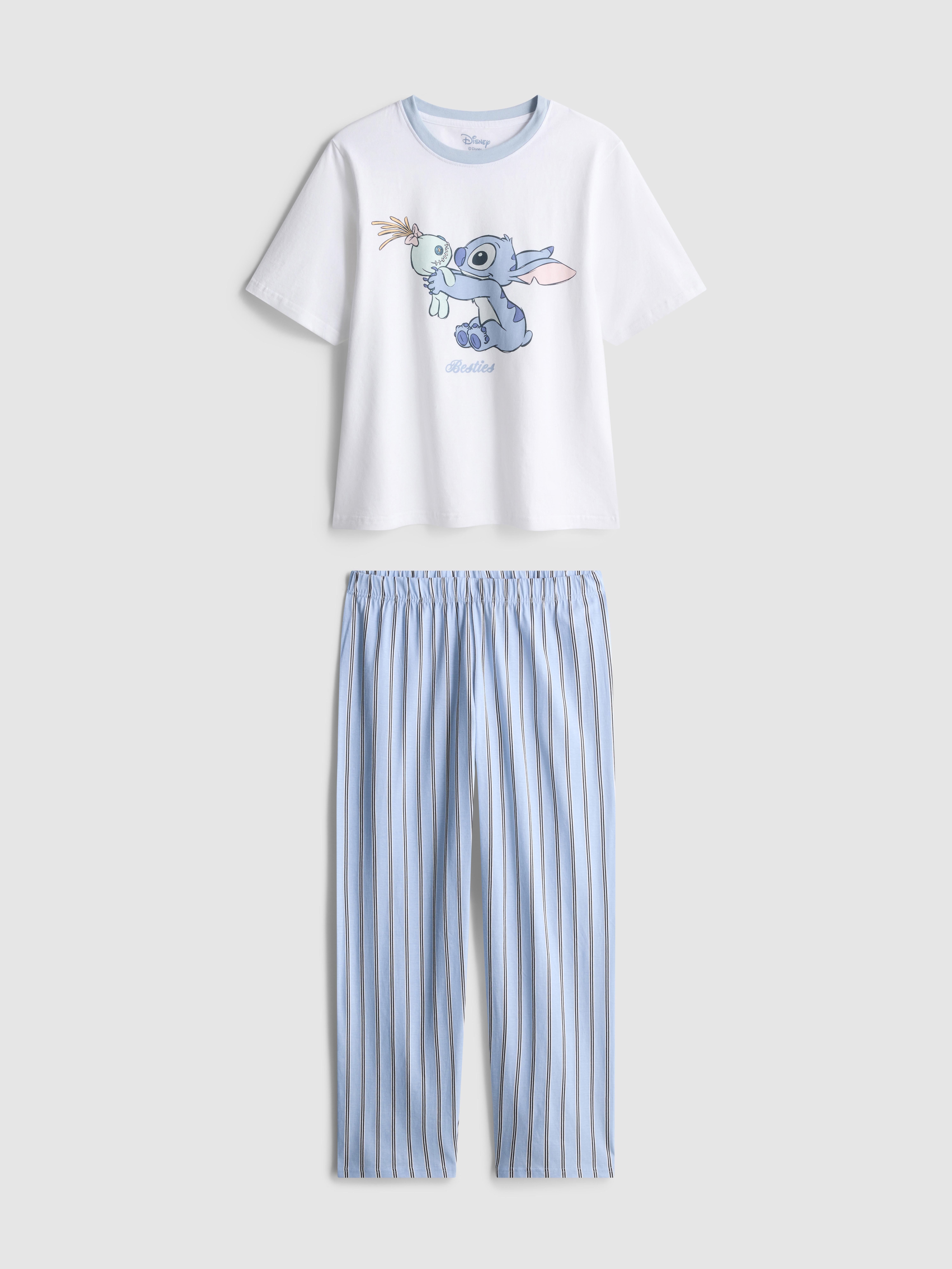 Disney's Stitch Cotton Graphic Pajamas