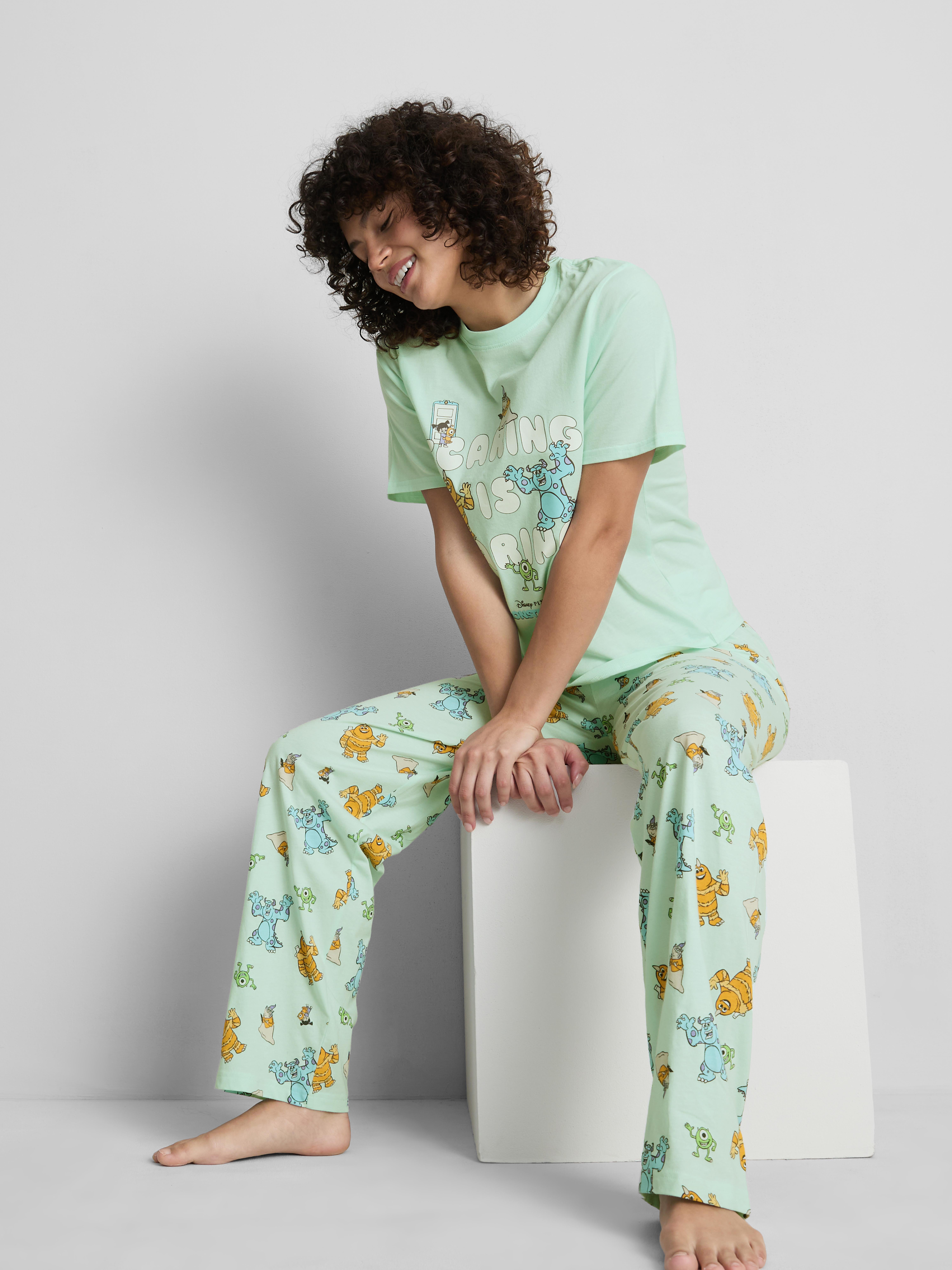 Women's Aqua Disney Pixar's Monsters Inc. Graphic Pajamas | Primark
