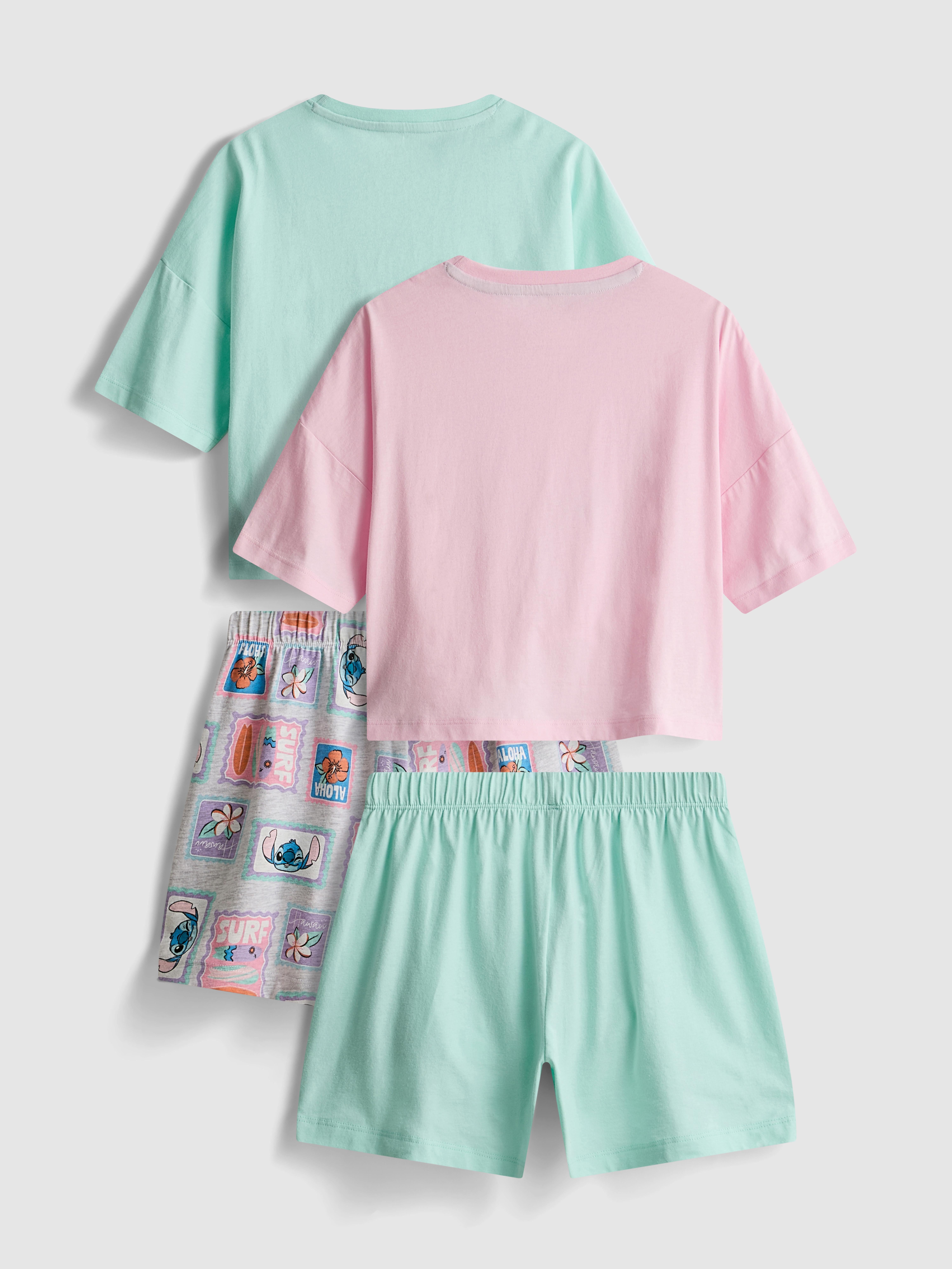5-15 anni | 2 pigiami corti squadrati Stitch Disney