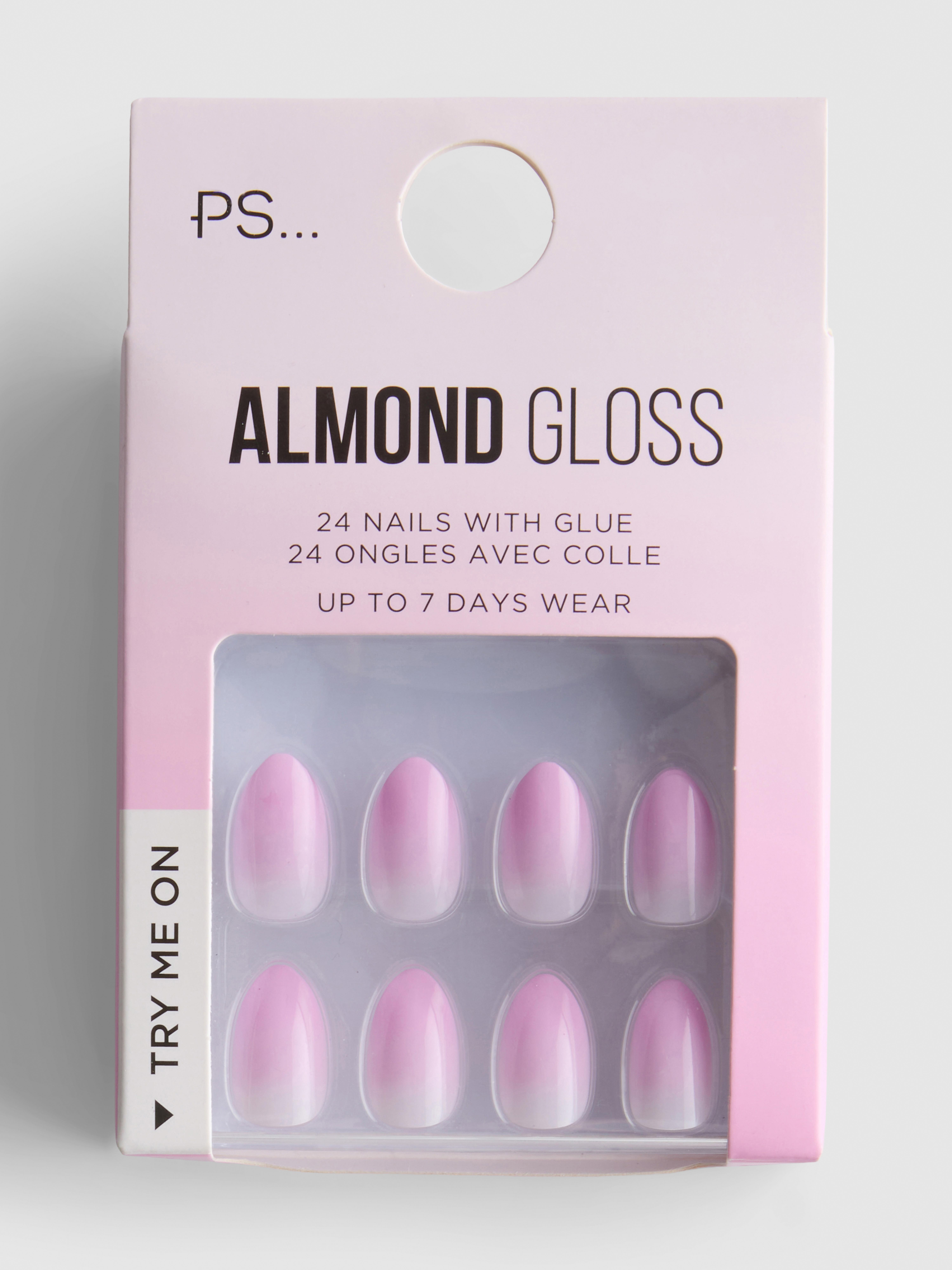 PS... Ombré Almond Gloss False Nails