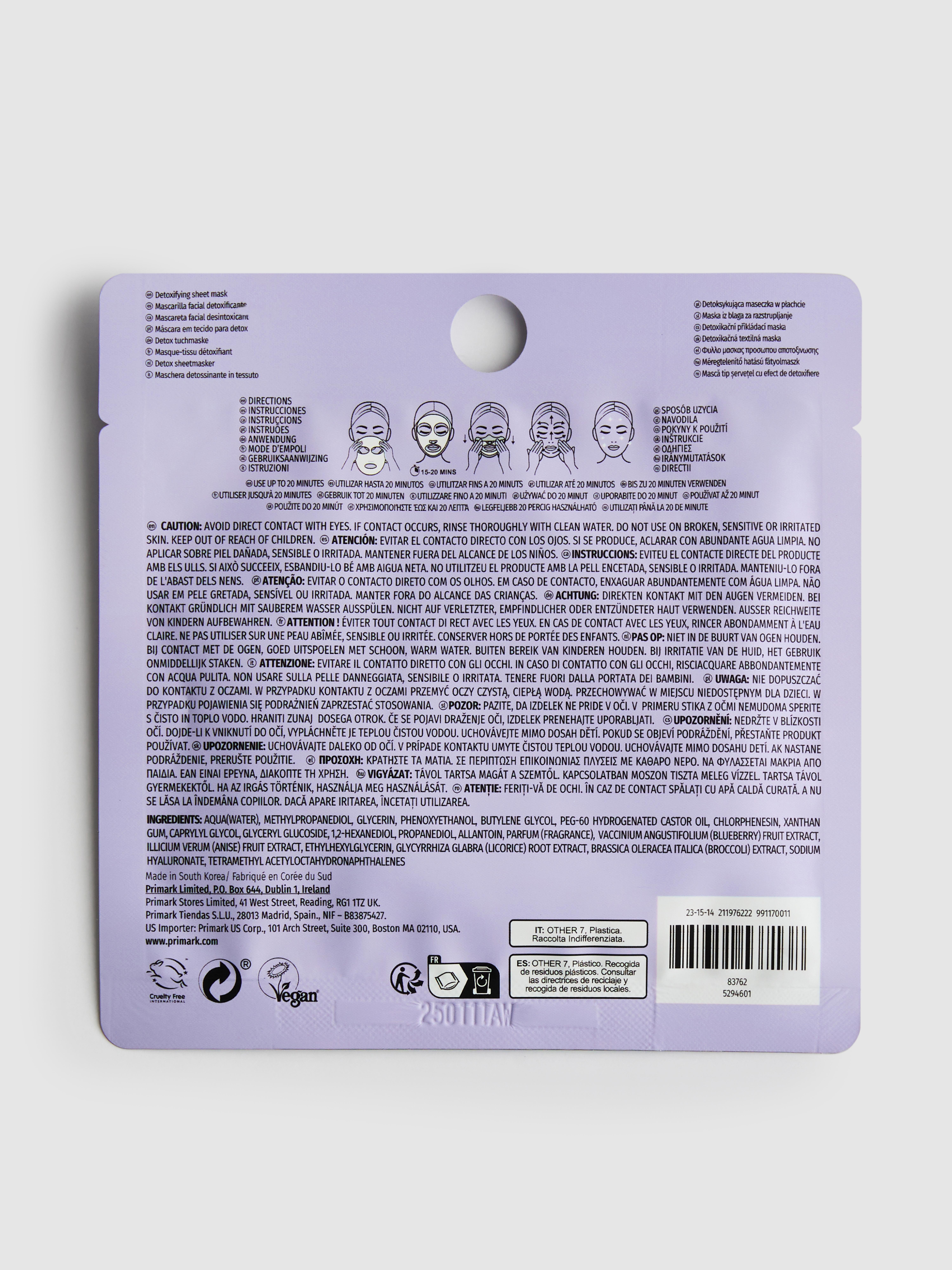 PS... Detoxify Sheet Mask