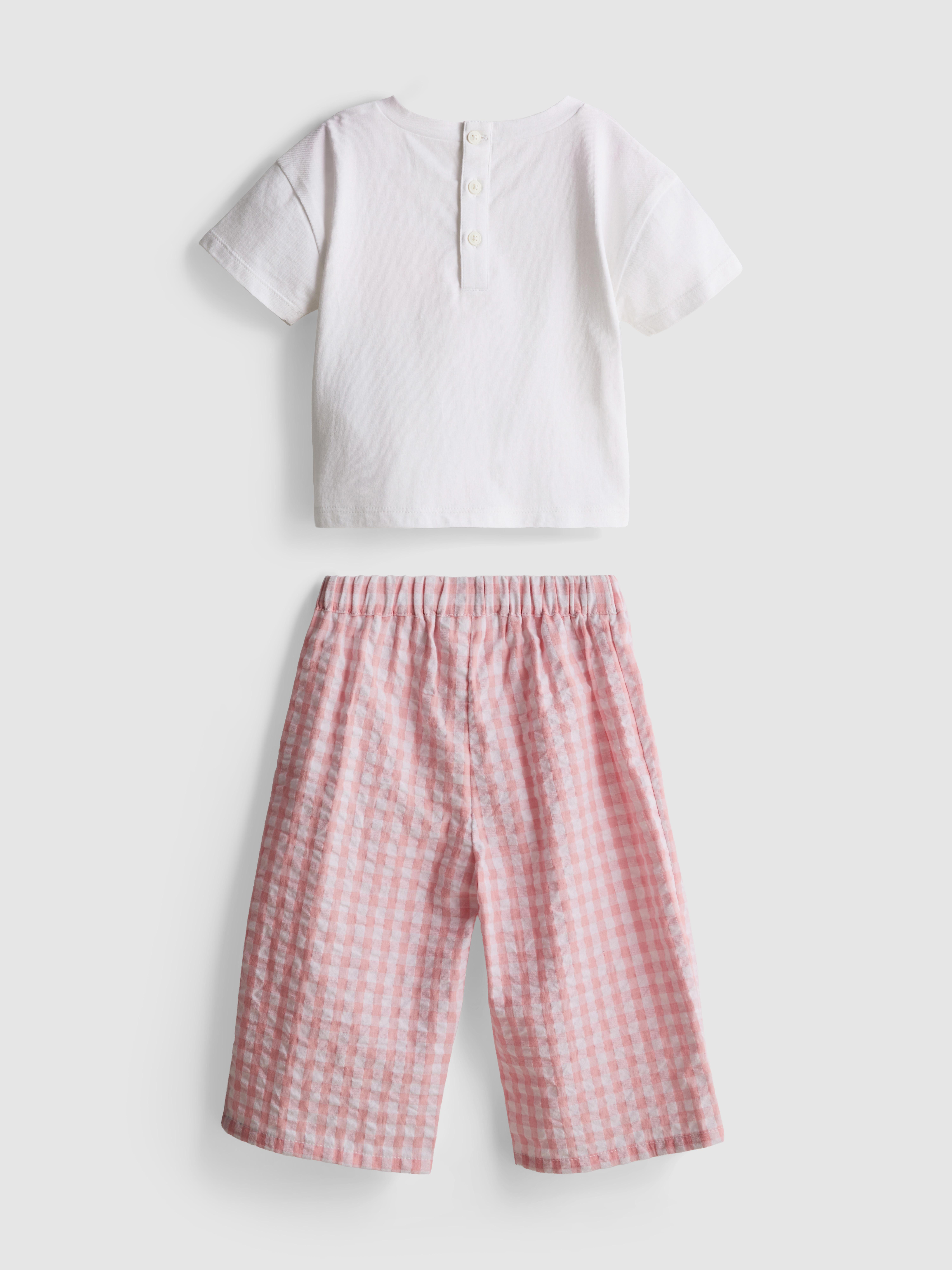 0-36mths | Heart Pocket T-Shirt And Trouser Set