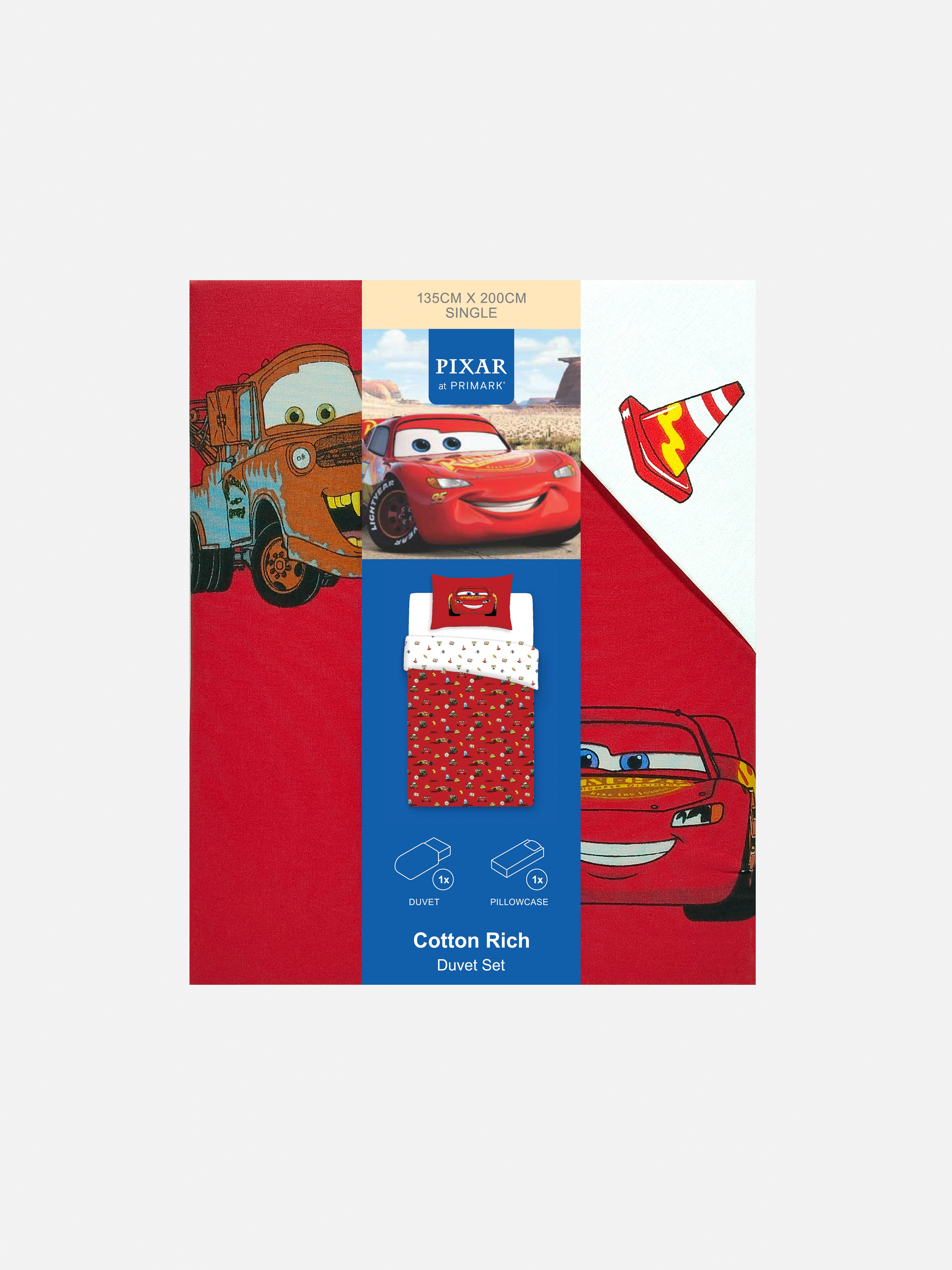 Set cu husă de pilotă de o persoană Mașini de la Disney Pixar