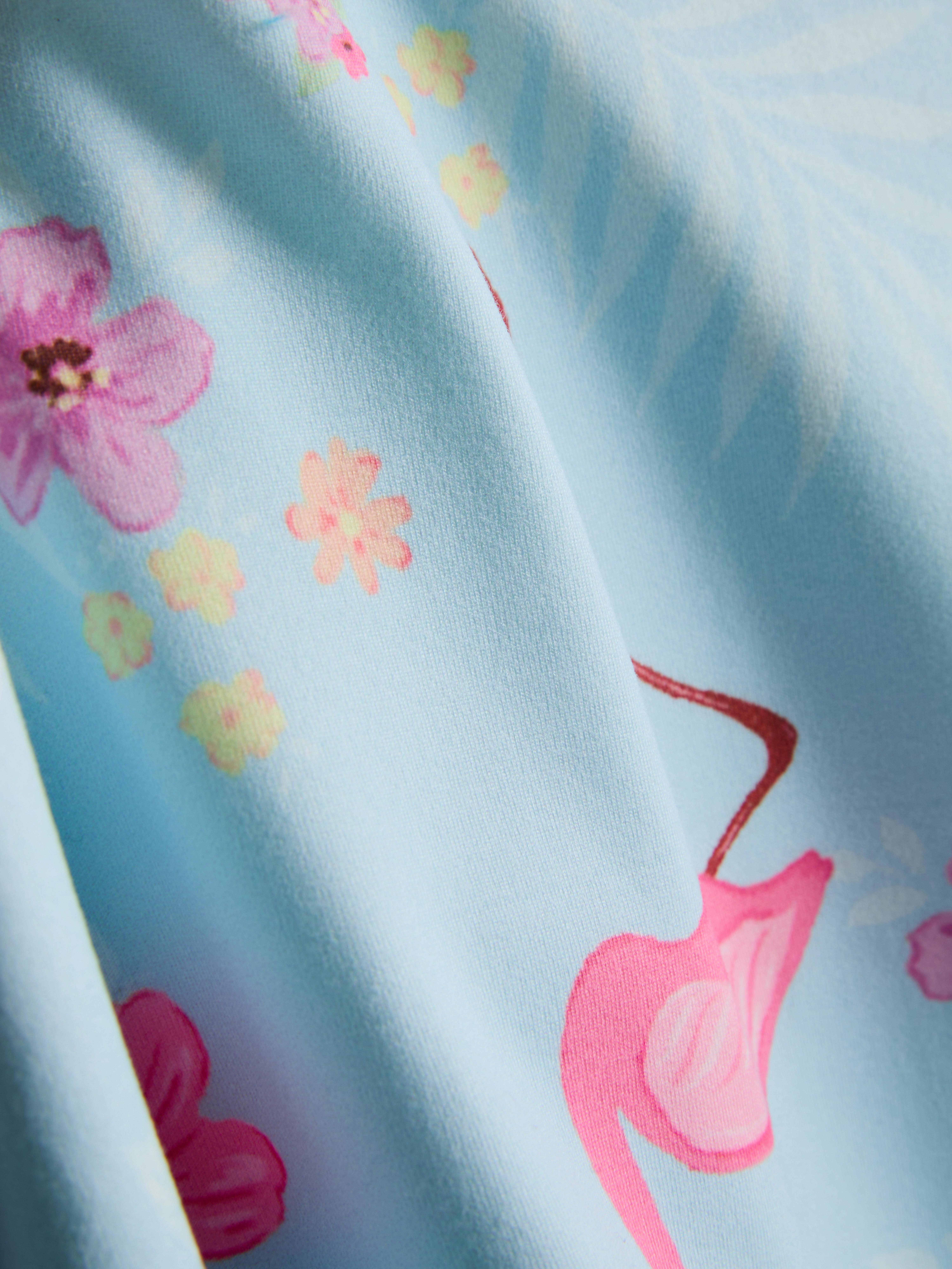 1,5-8 jr | Pyjama met overhemd en short flamingo