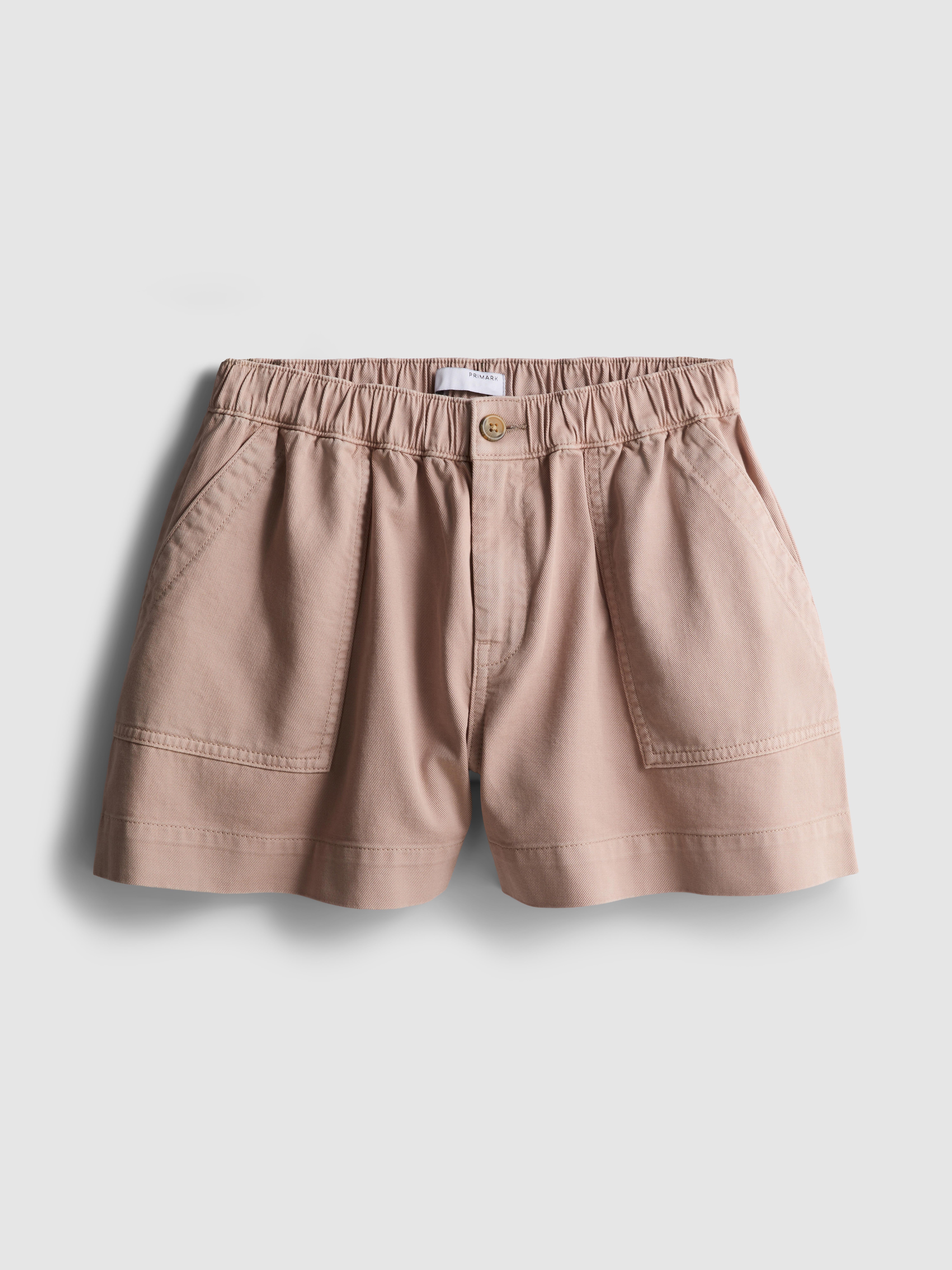 Cotton Denim Utility Shorts