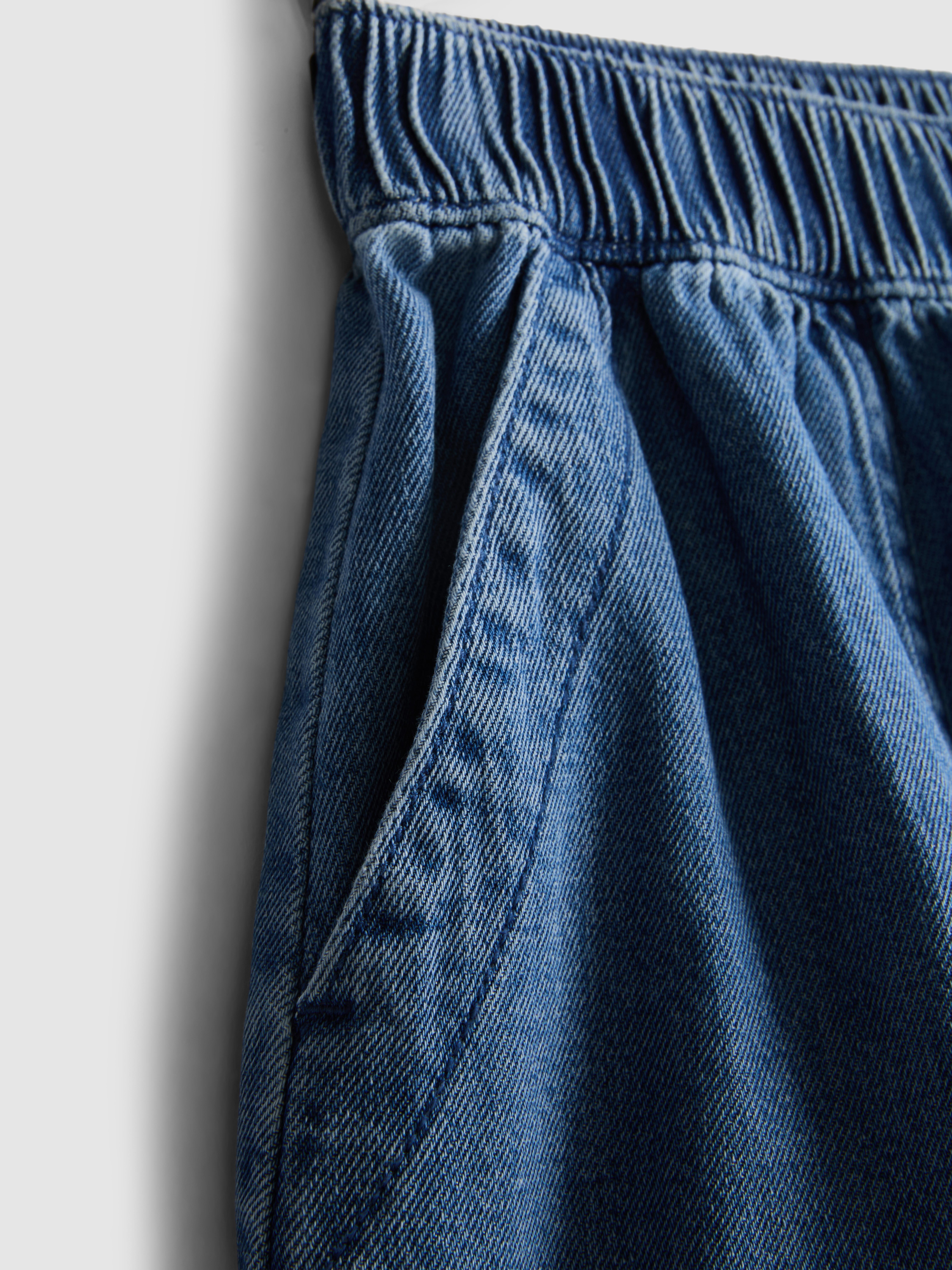 Cotton Denim Utility Shorts