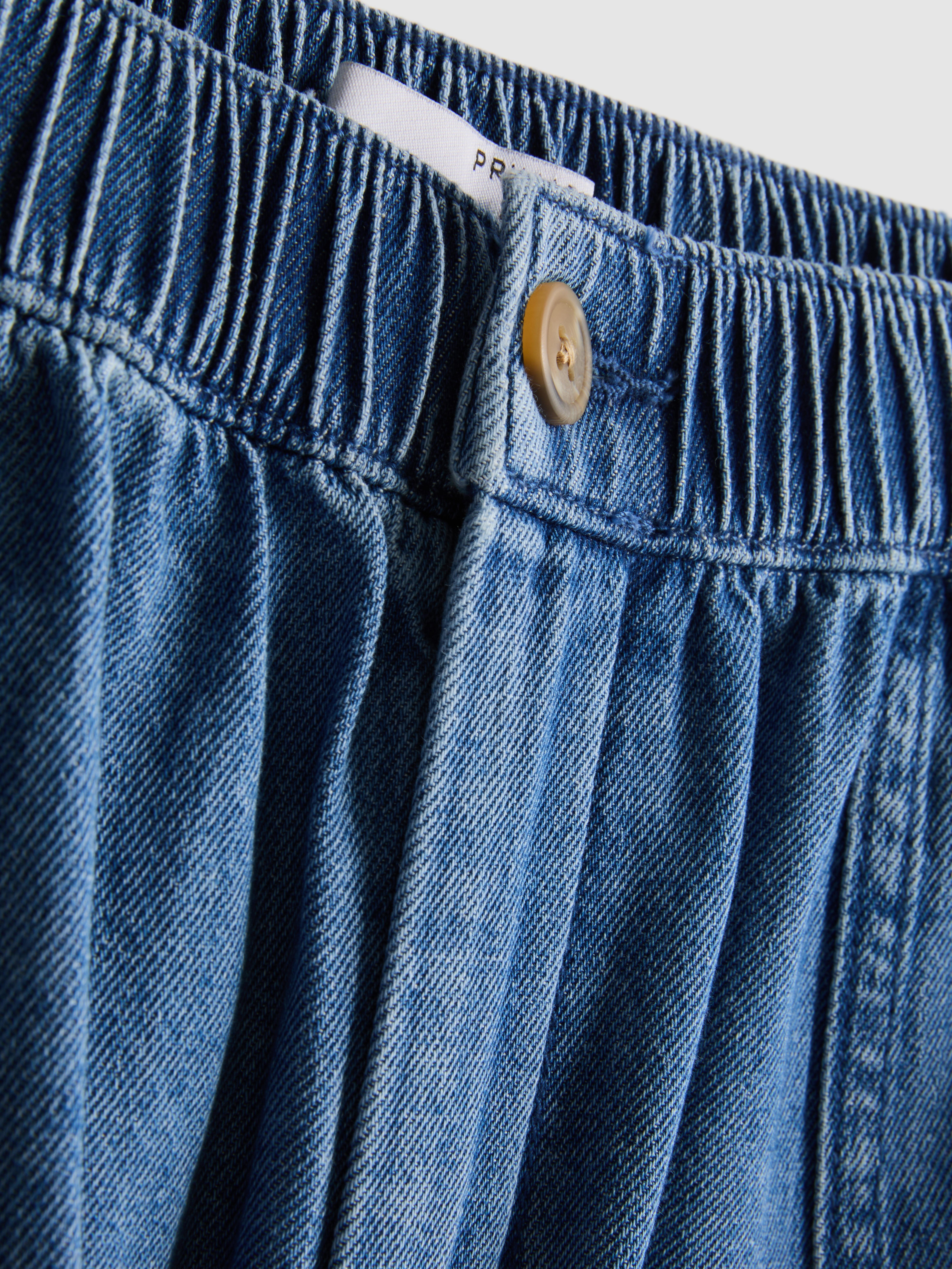 Cotton Denim Utility Shorts