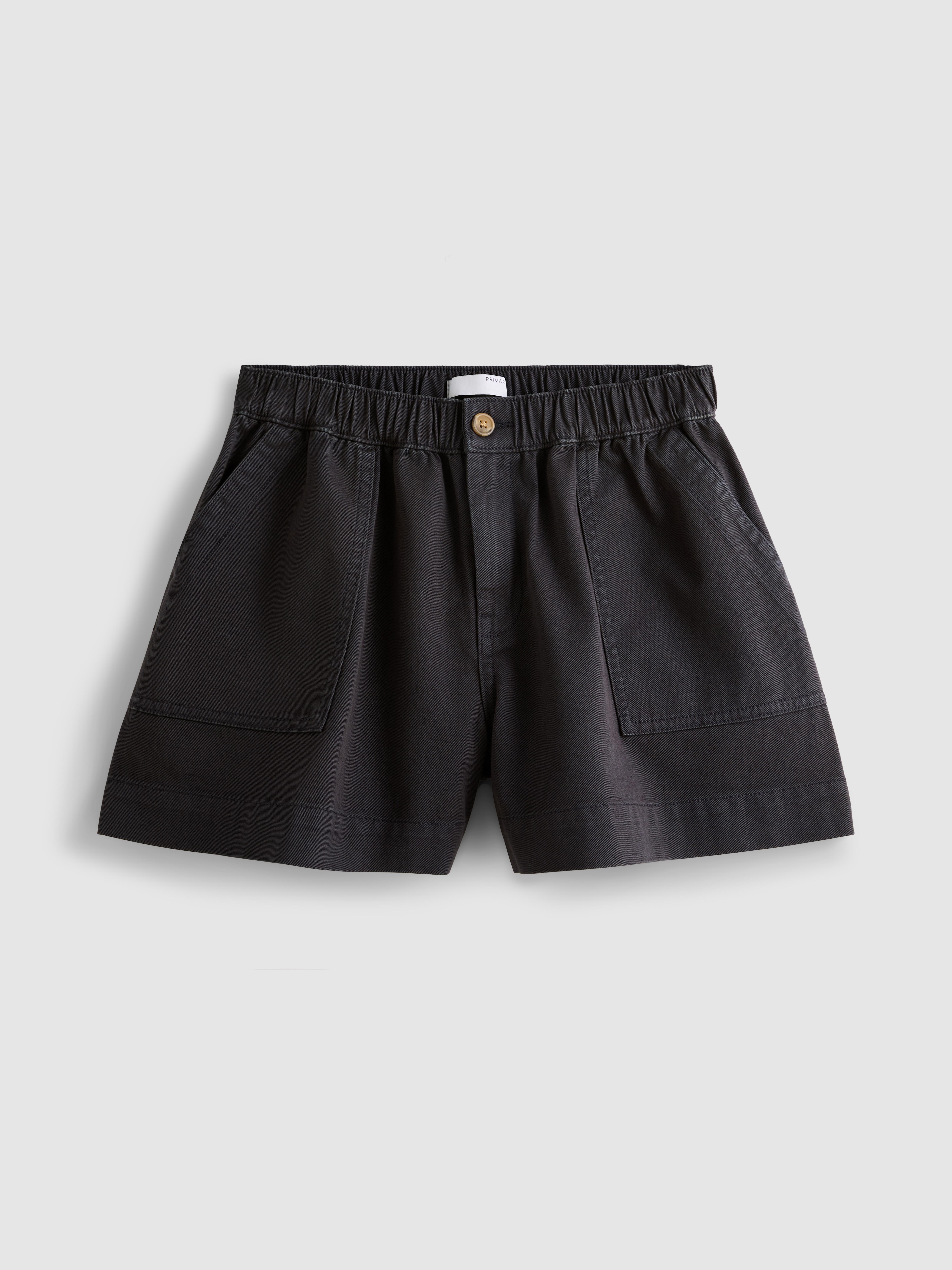 Cotton Denim Utility Shorts