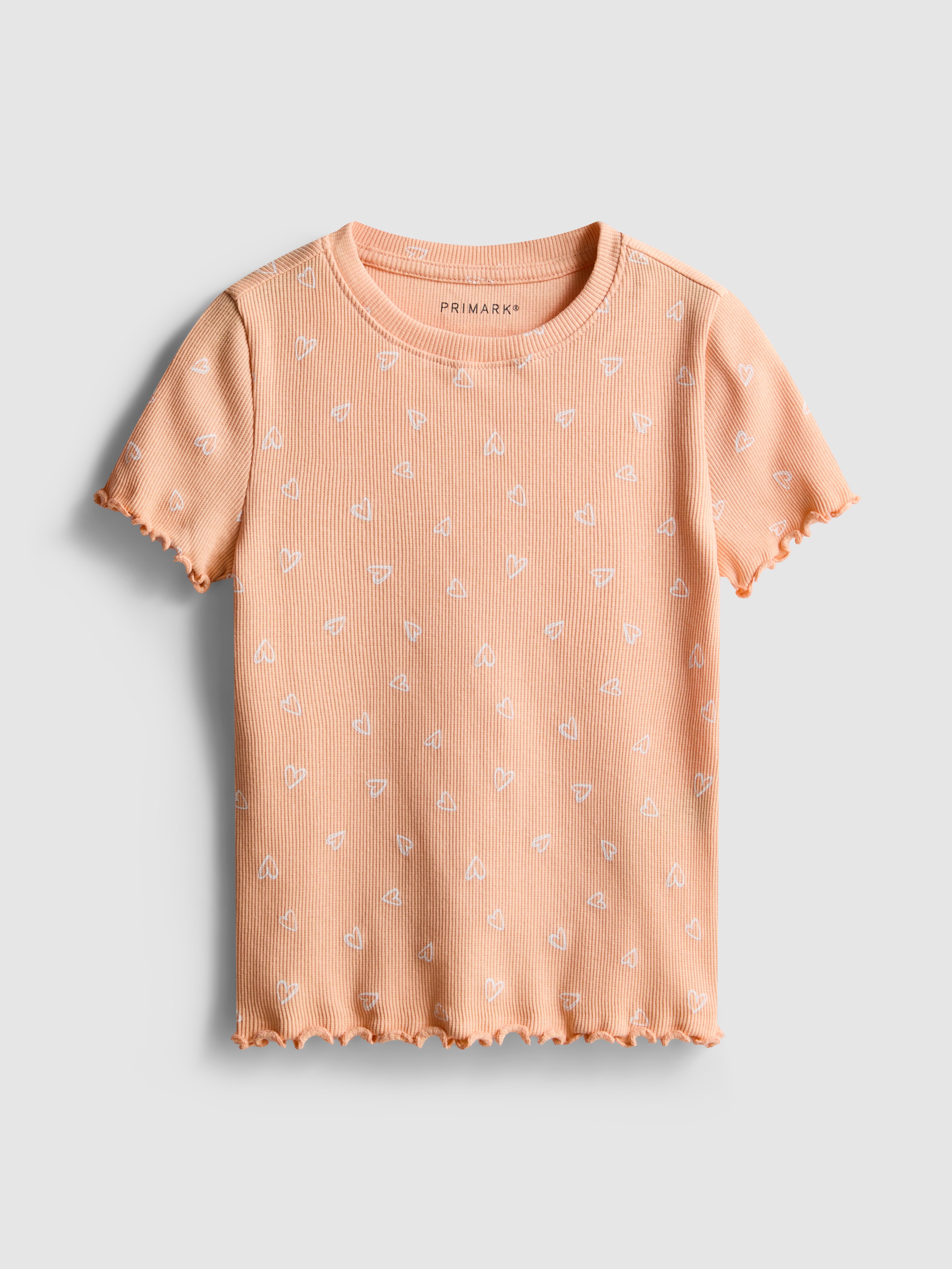 1,5–8 Jahre | Geripptes T-Shirt mit gekräuseltem Saum