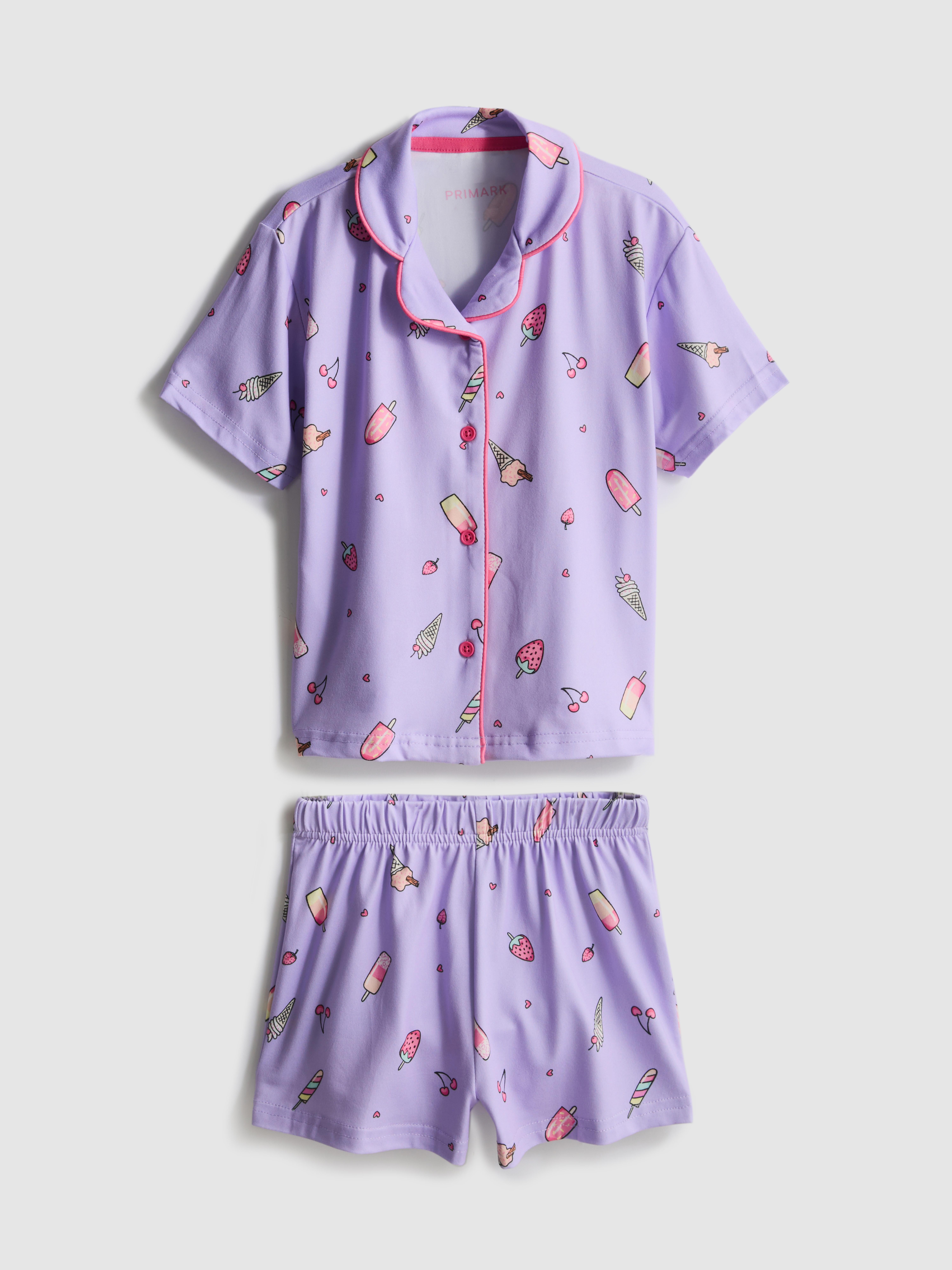 Girls Light Pink 7-15yrs | Teddy Bear Graphic Short Shirt Pyjamas