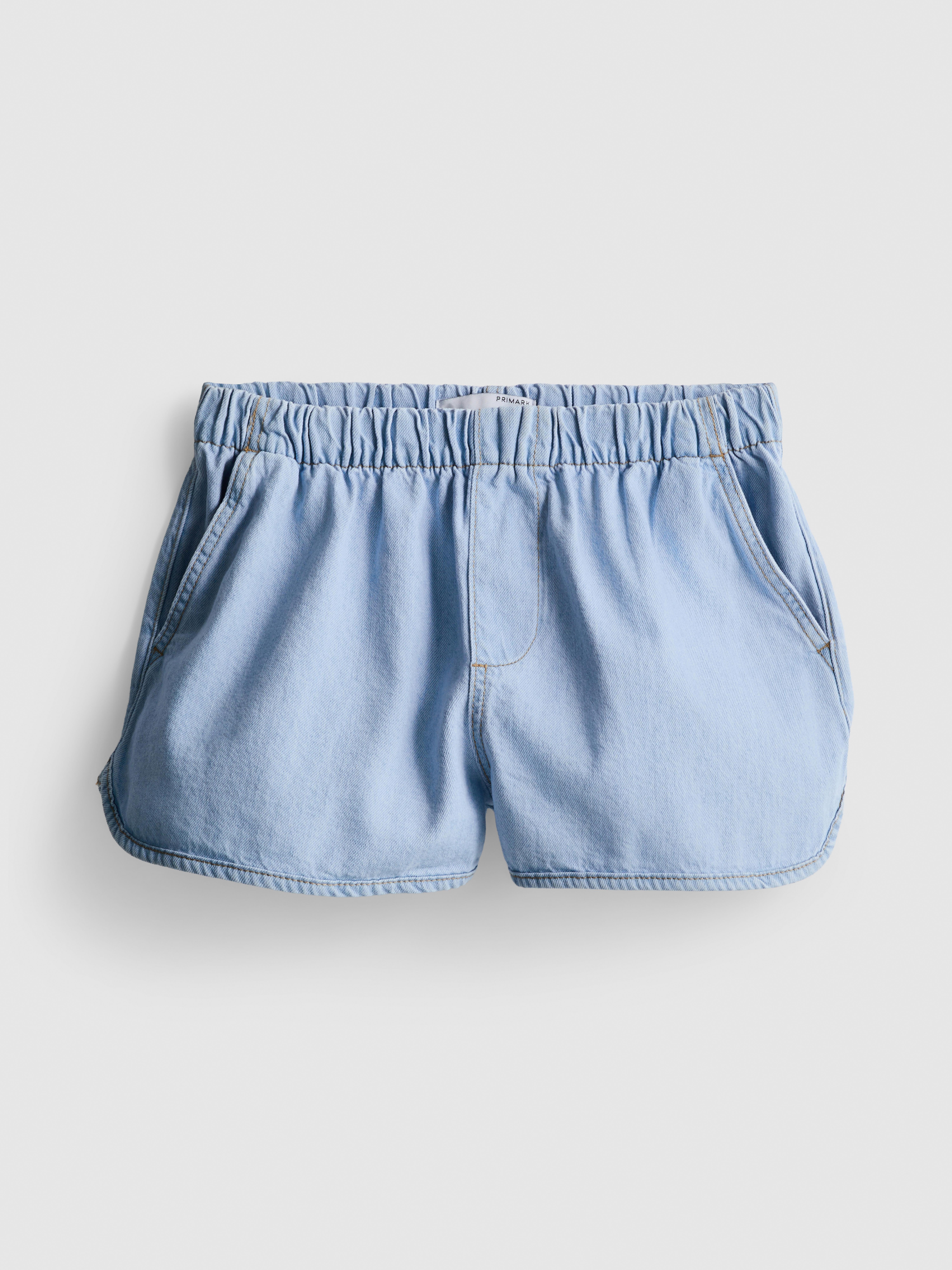 Cotton Denim Runner Shorts