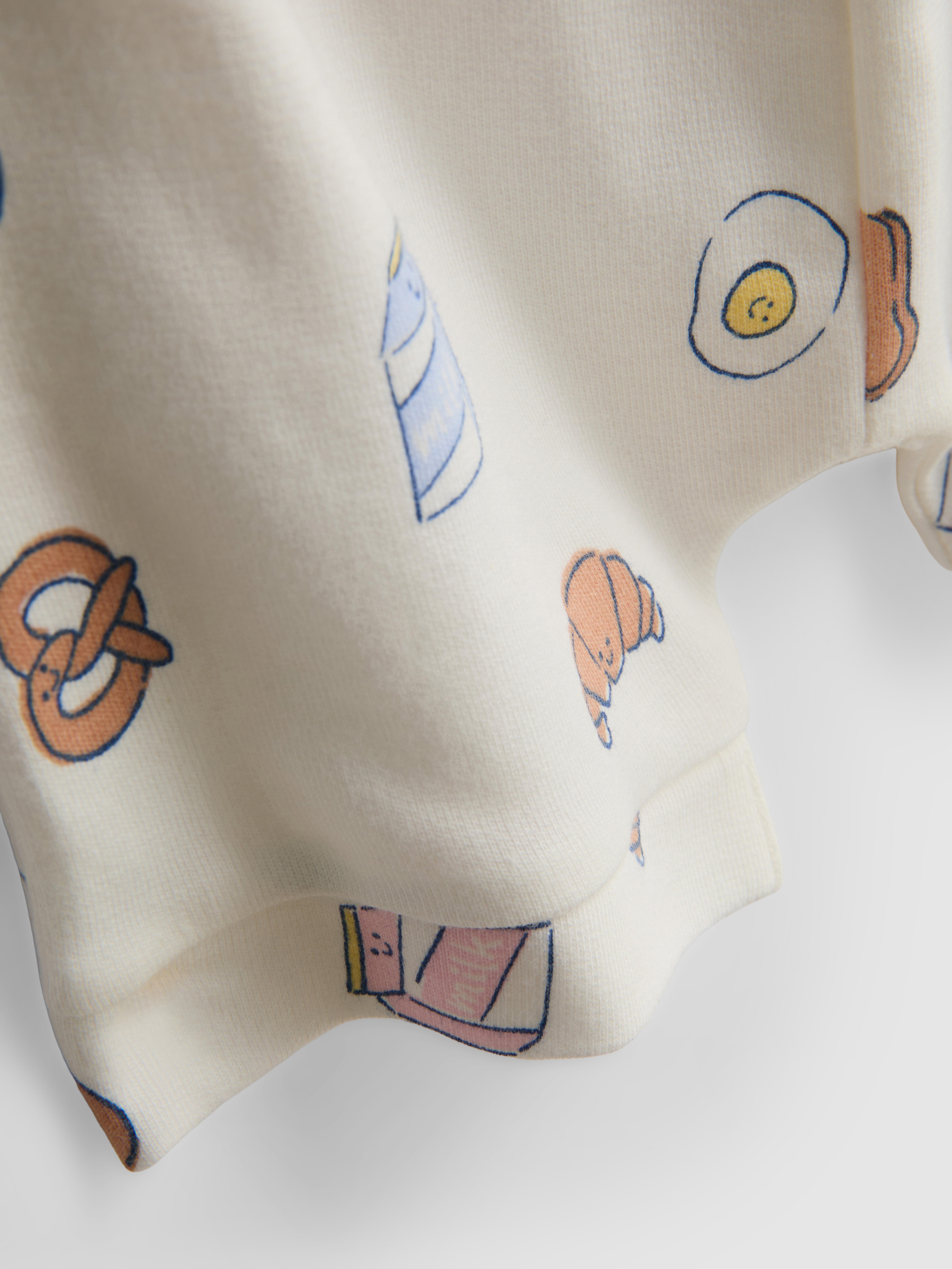 0-18mths | Food Graphic Sweatshirt and Shorts Set