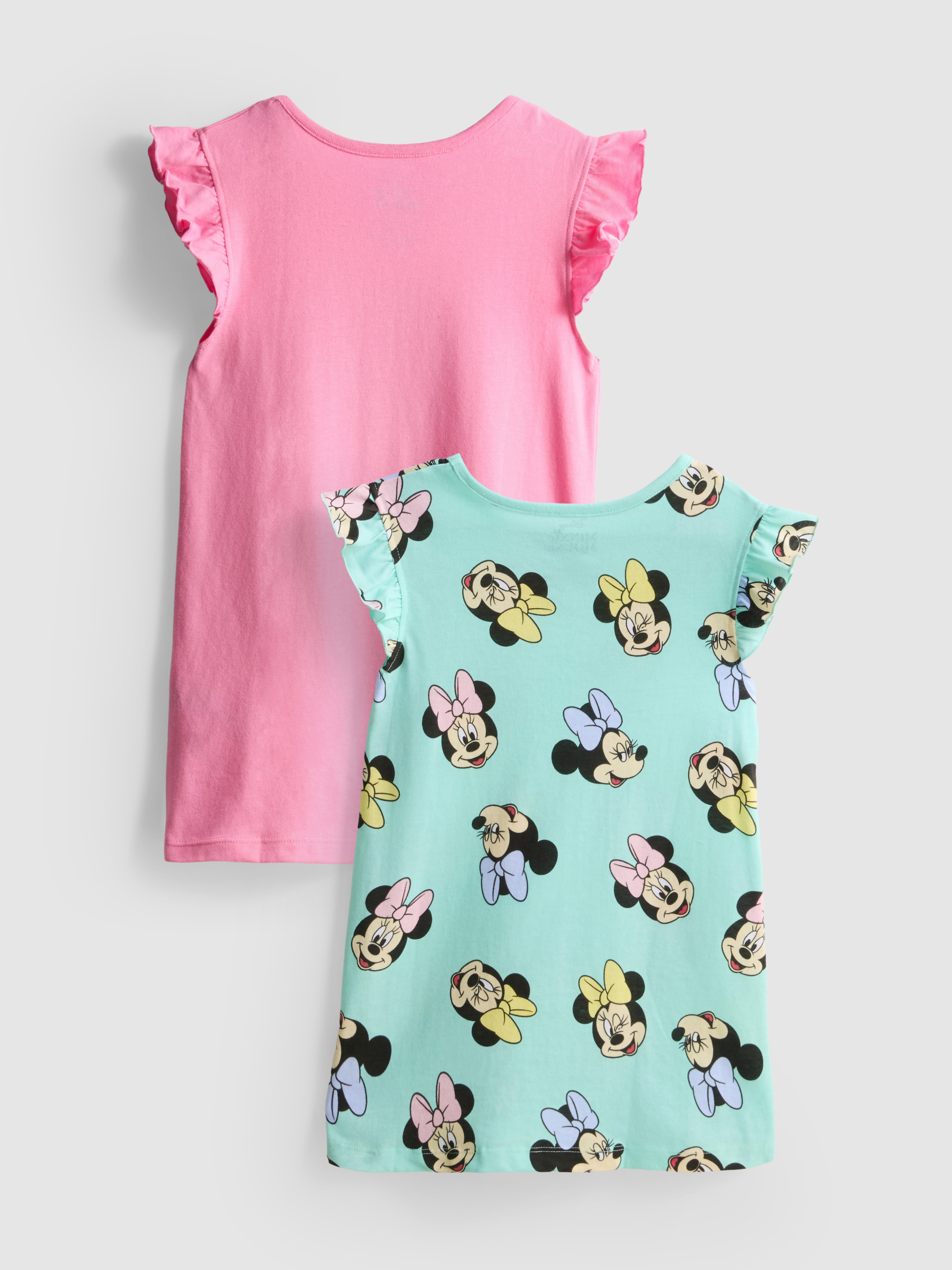 1.5-8yrs | 2pk Disney's Minnie Mouse Ruffle Sleep T-Shirts