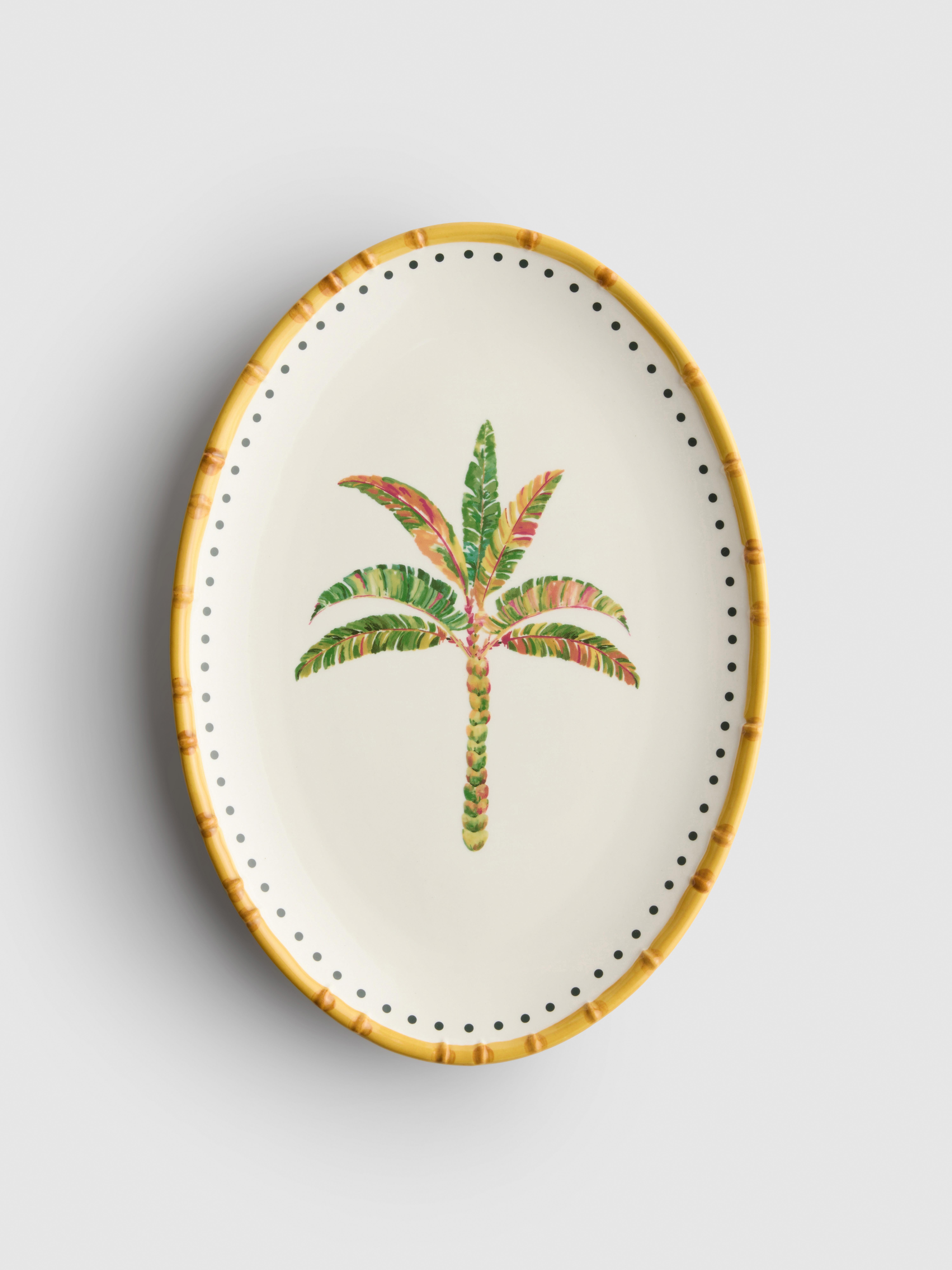 Bandeja para servir con palmera