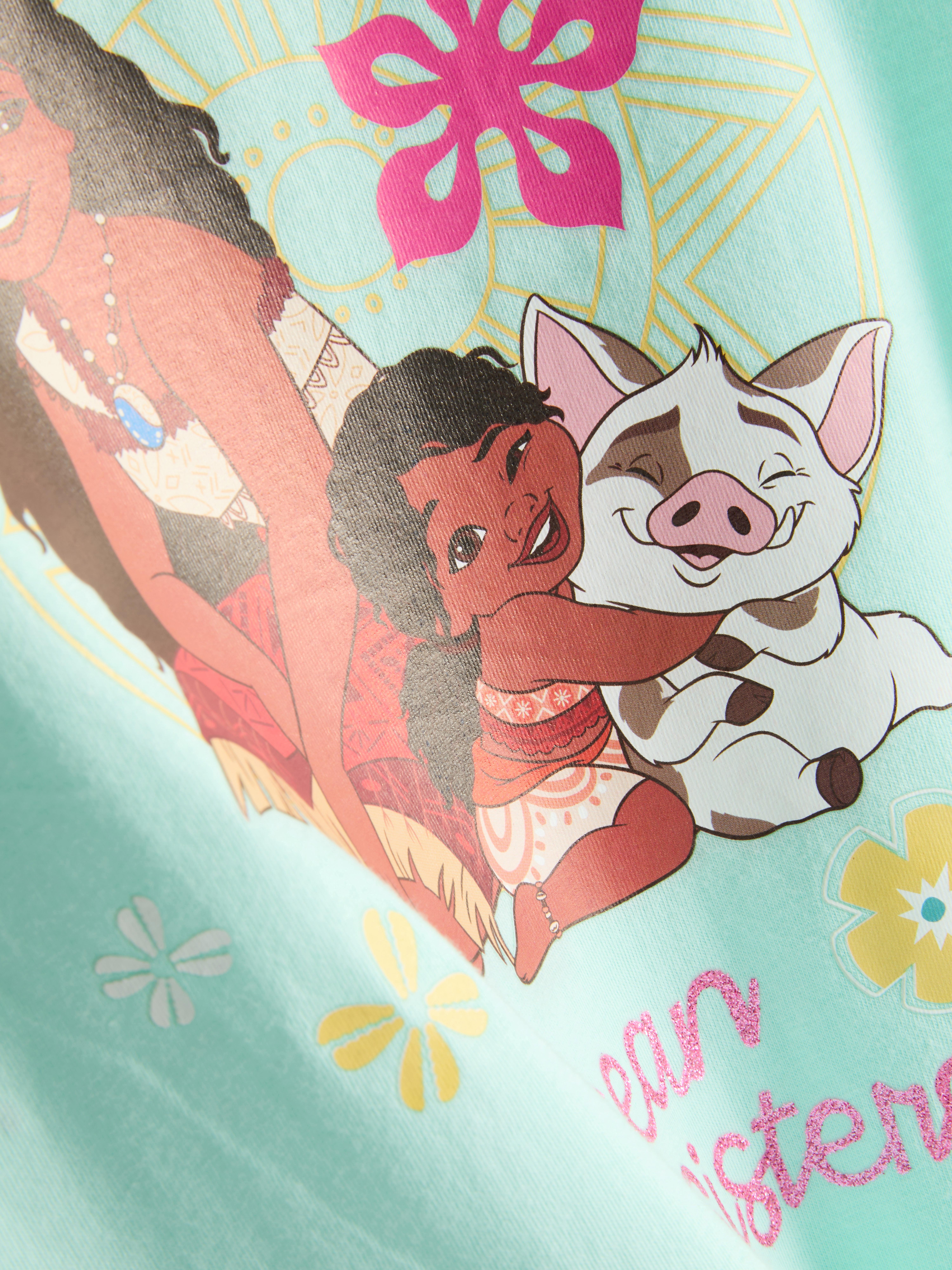 1.5-8yrs | 2pk Disney's Moana Ruffle Sleep T-Shirts