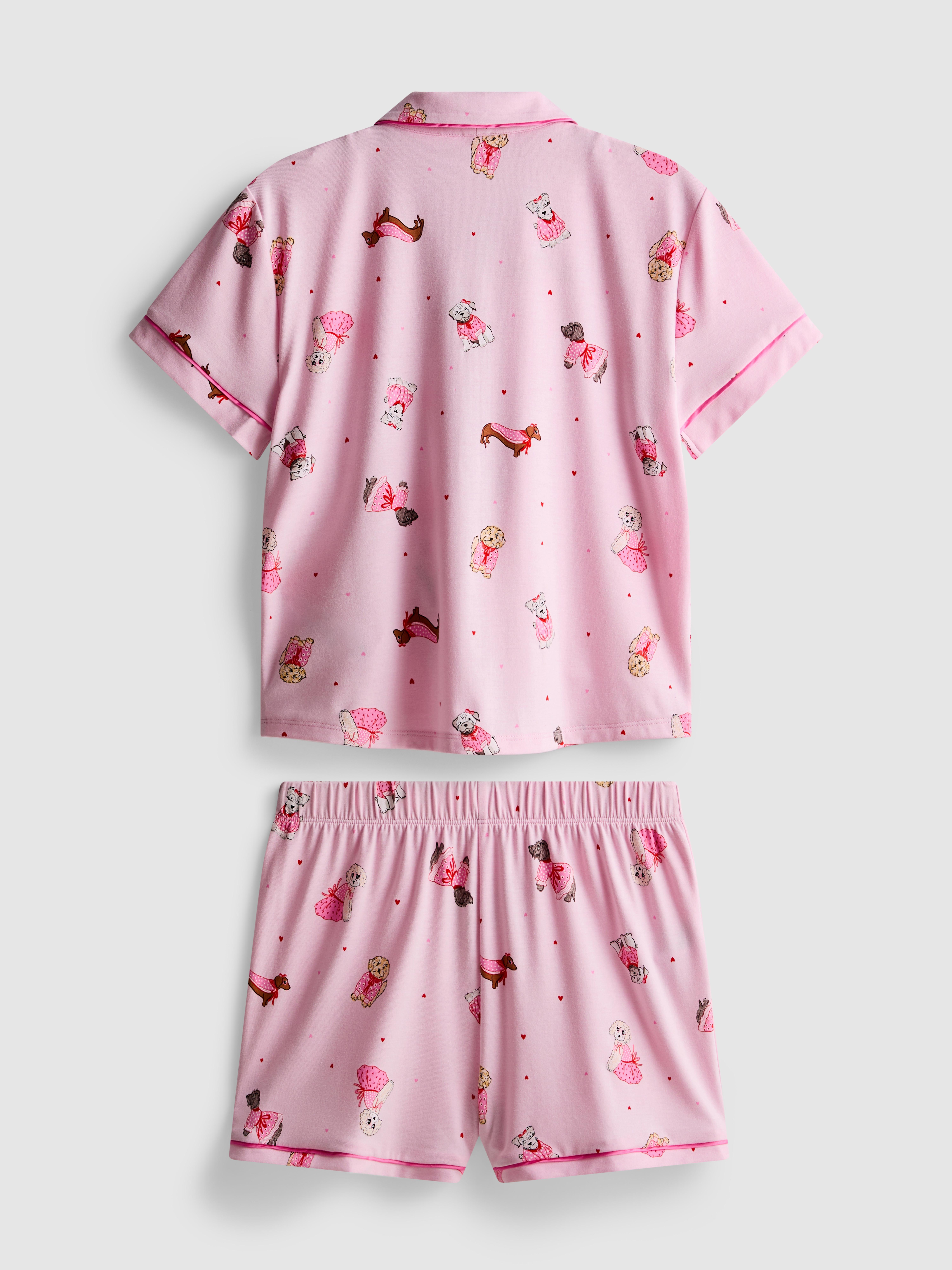 5–15 ans | Pyjama chemise et short à motif chien