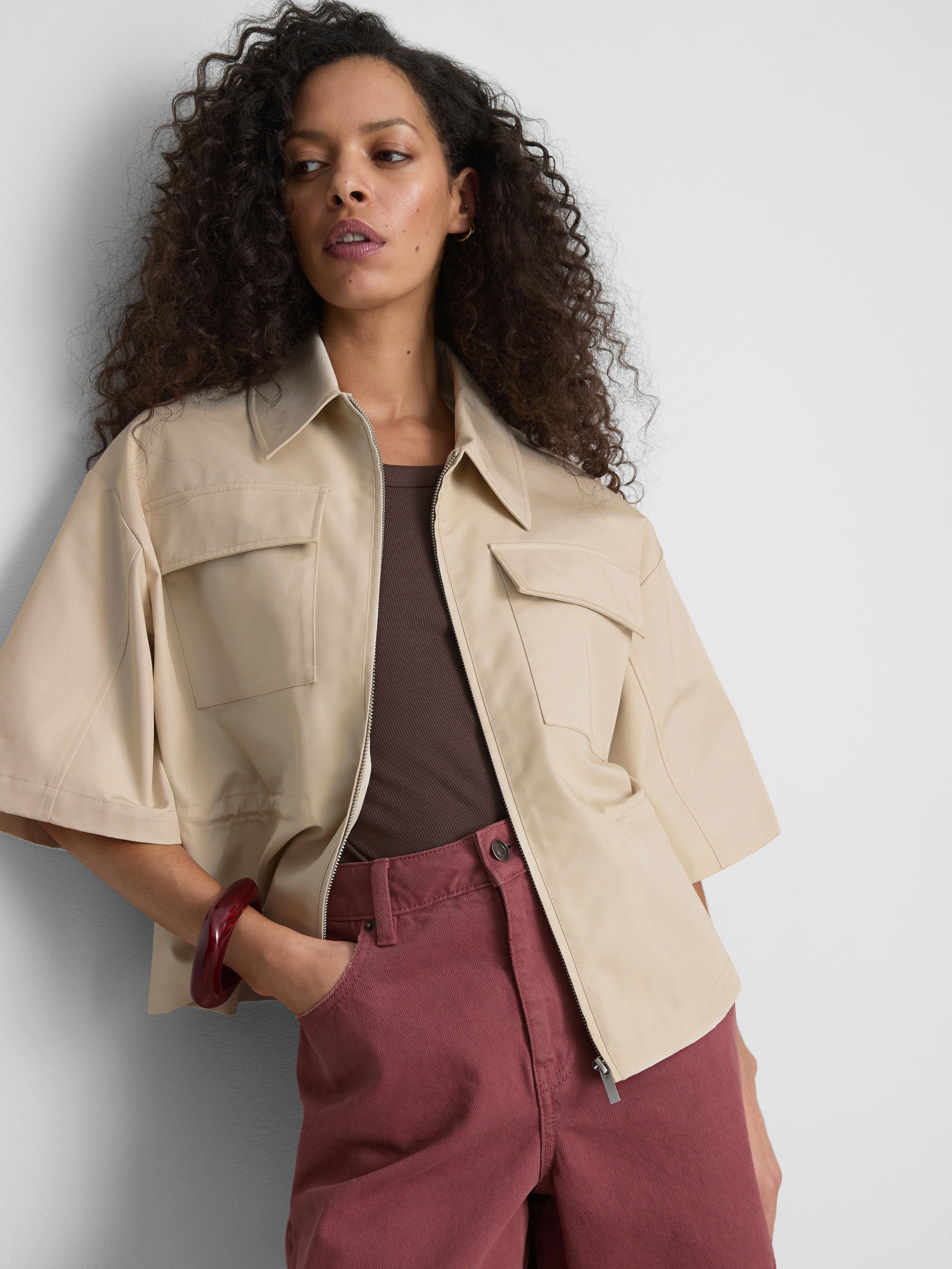 Short Sleeve Cinched Shacket