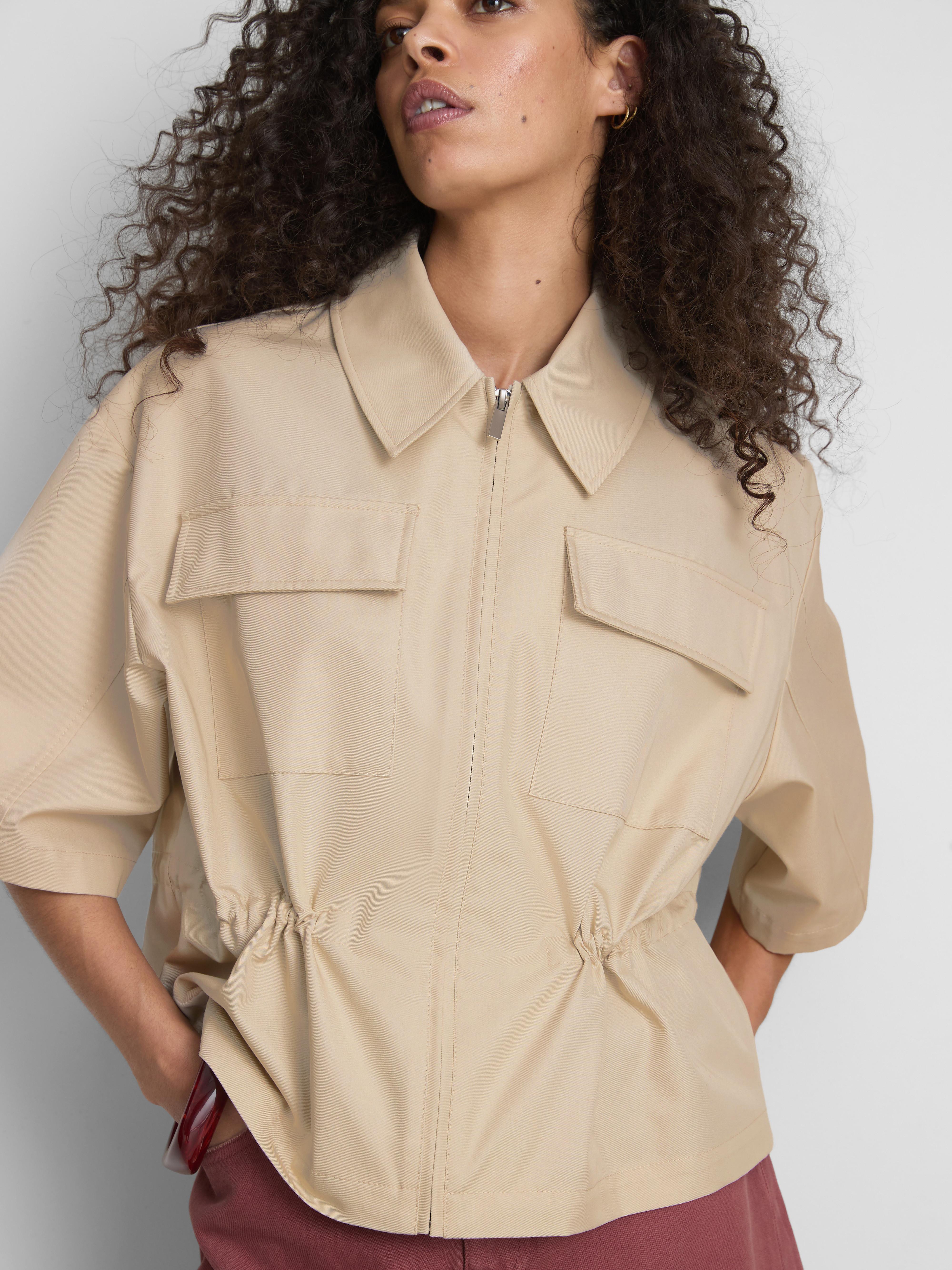 Short Sleeve Cinched Shacket