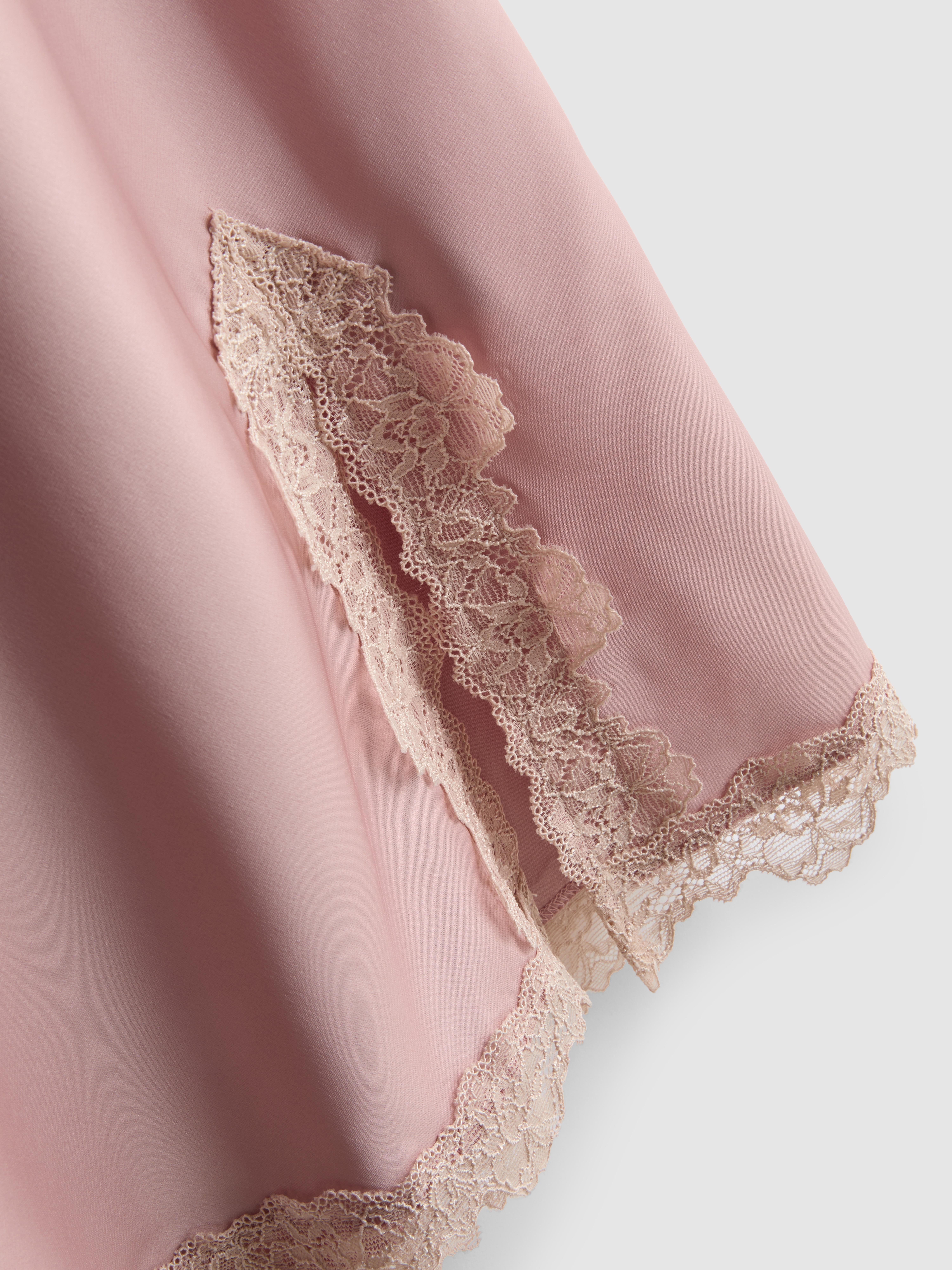 Satin Lace Mini Chemise