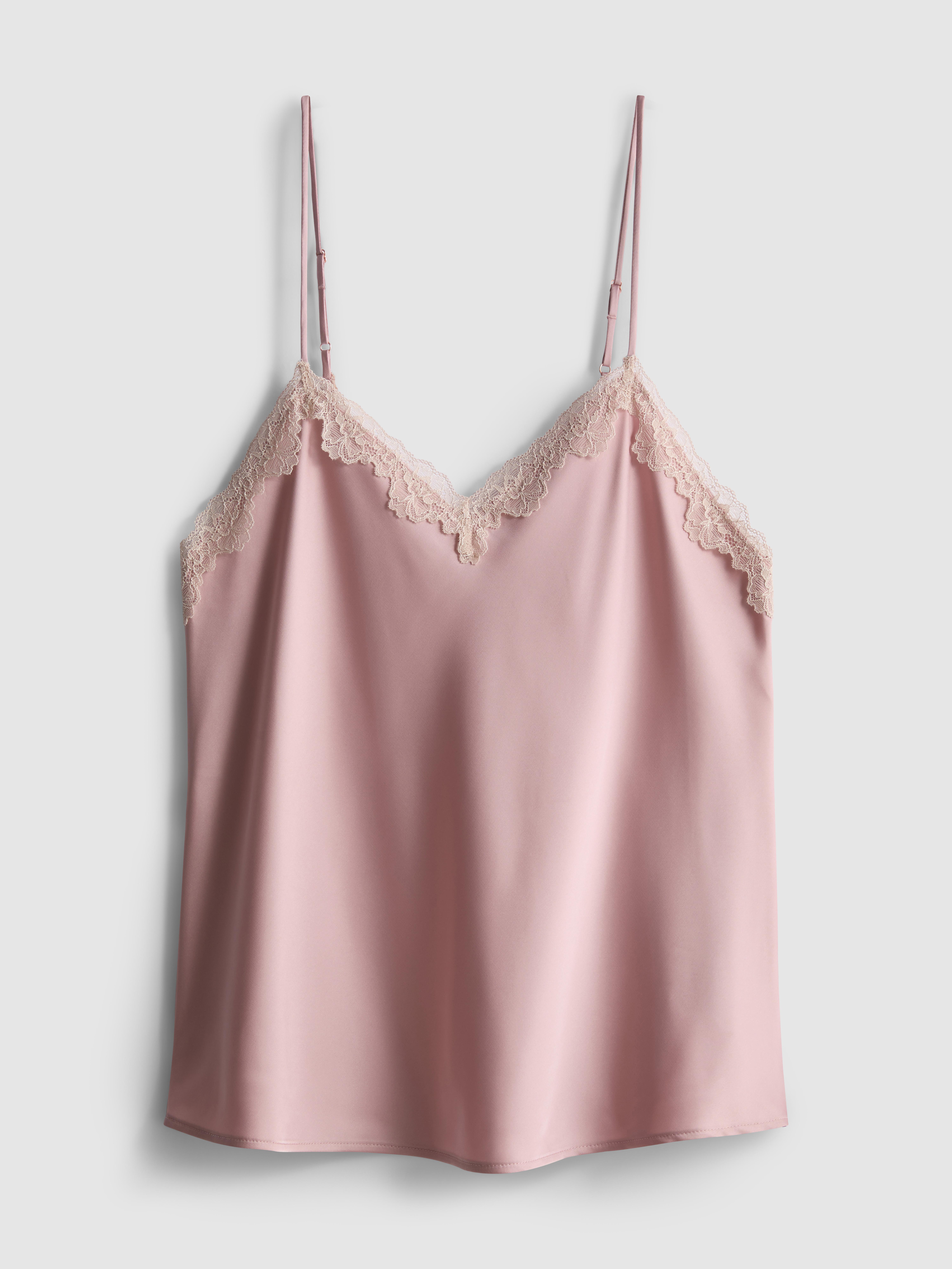 Satin Lace Pajama Cami Top