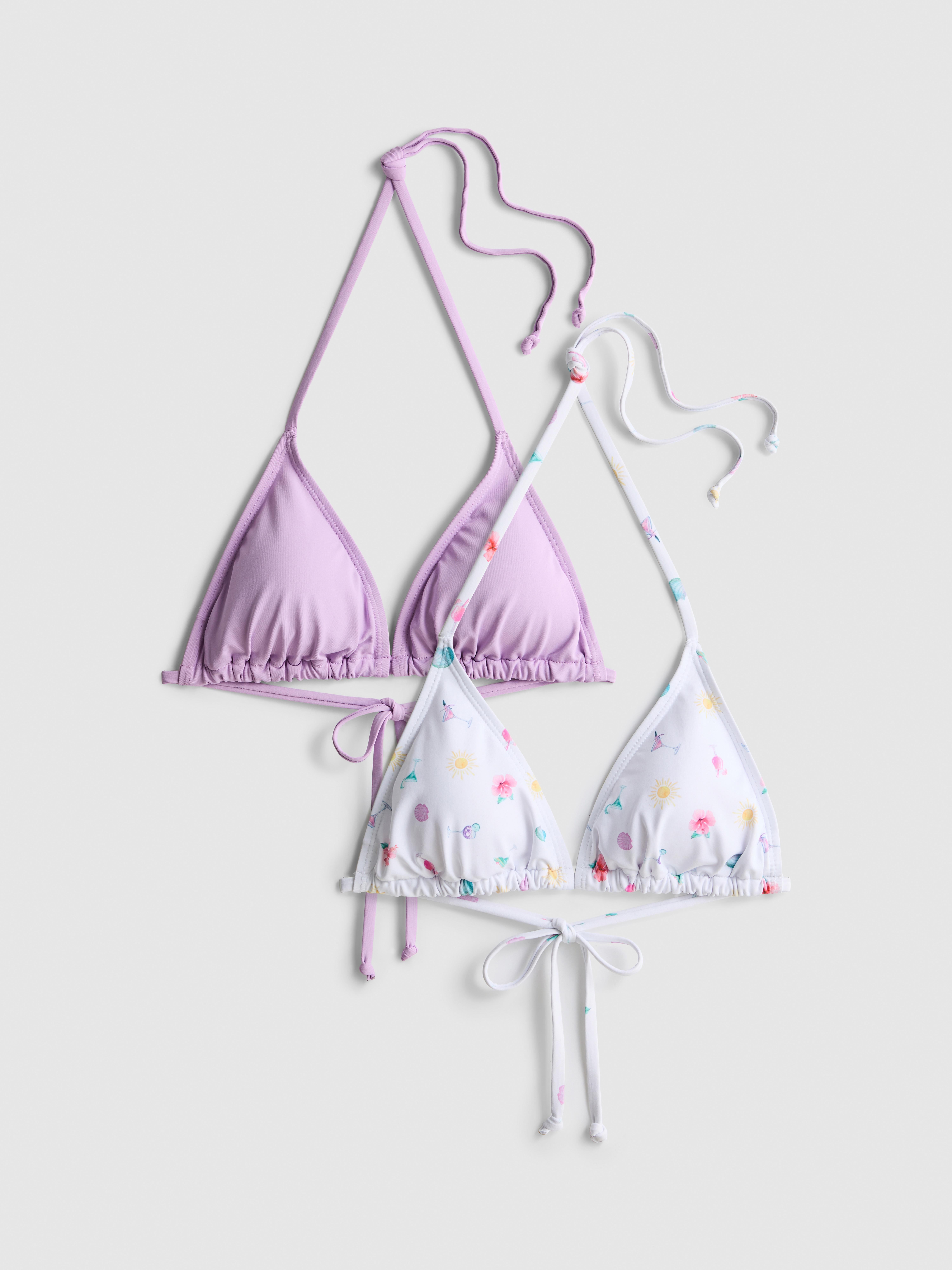 2pk Triangle Bikini Tops
