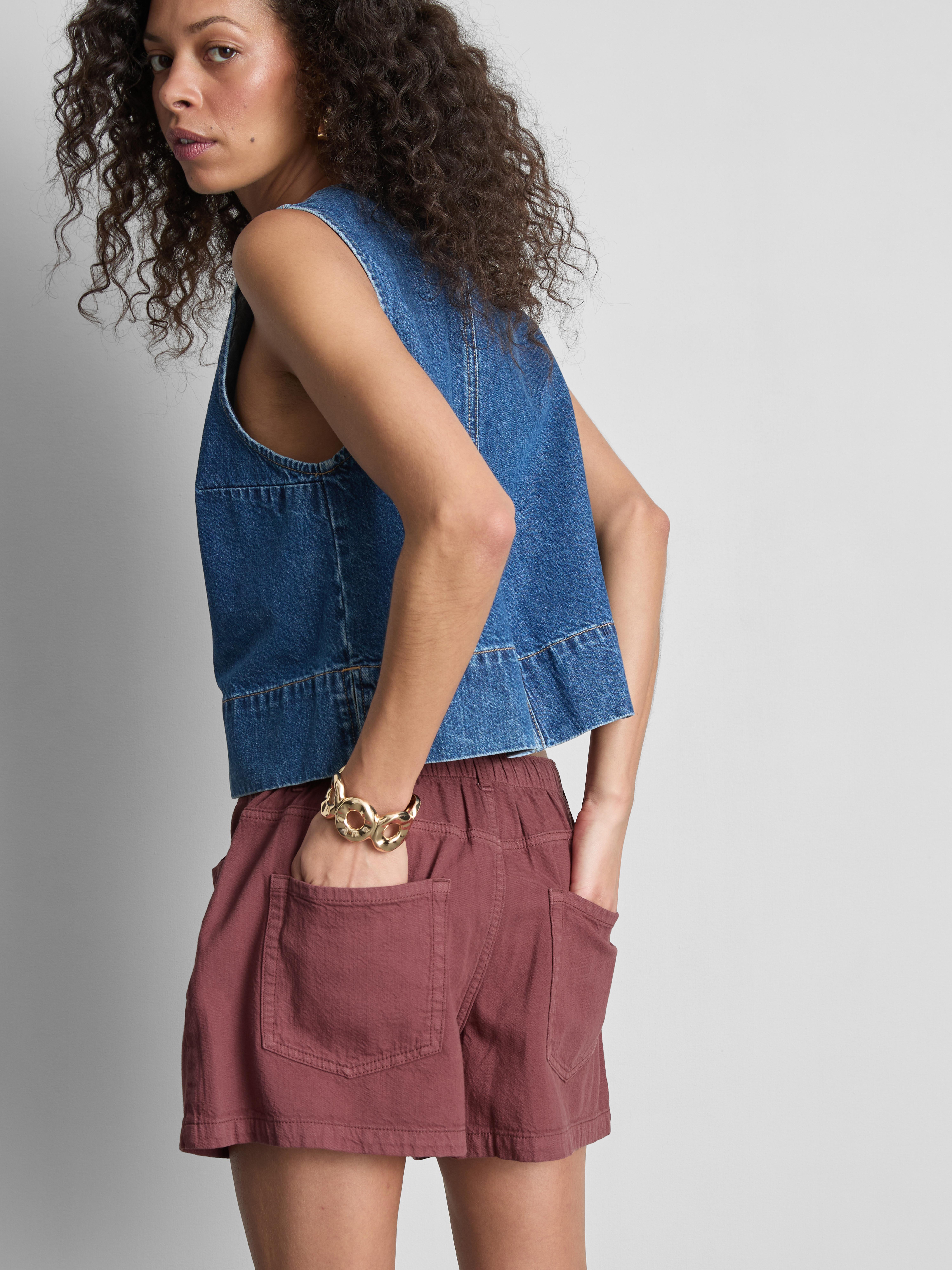 Cotton Drawstring Beaded Casual Shorts