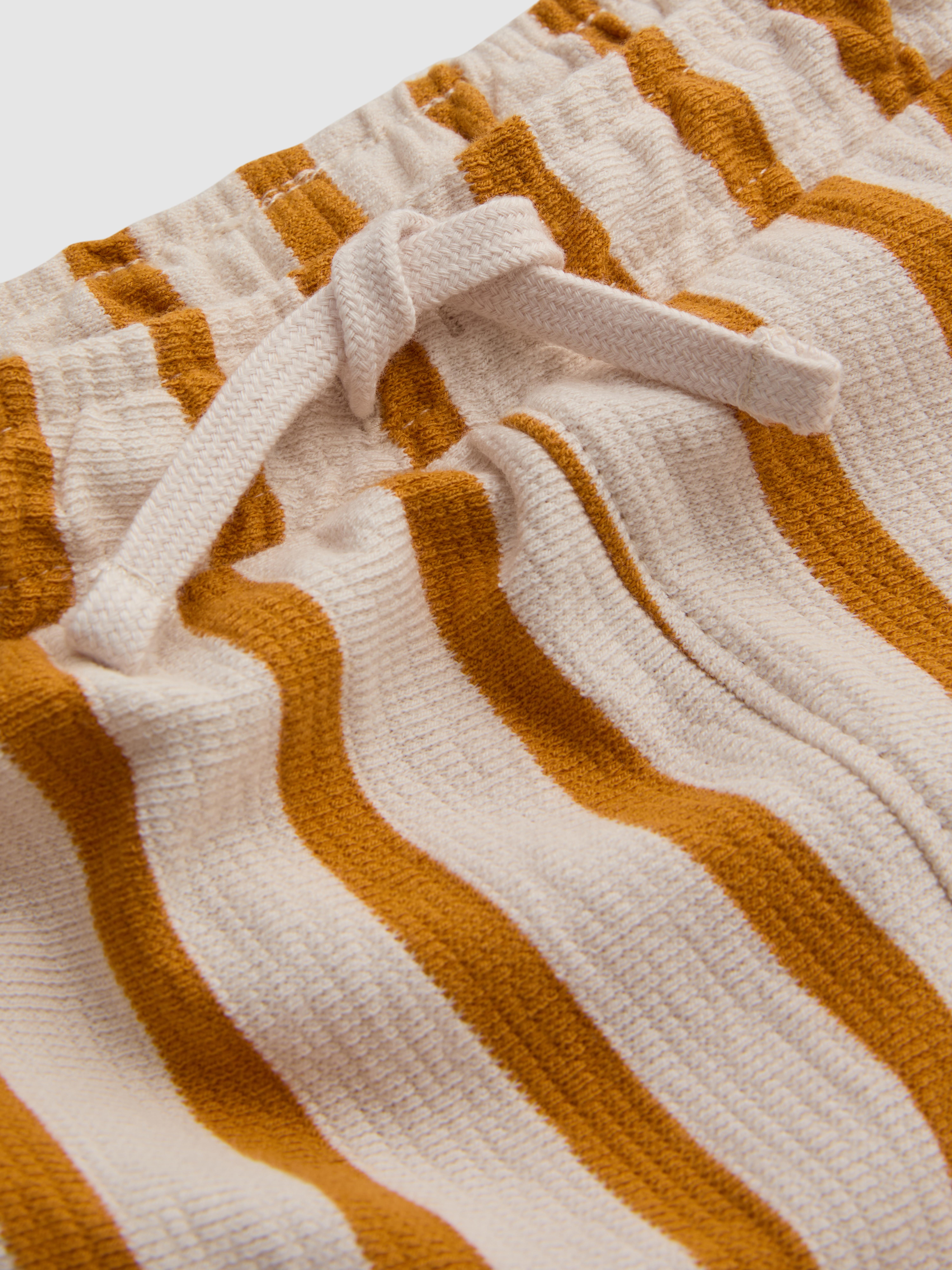 0-36mths | Stripe Textured Shirt and Shorts Set