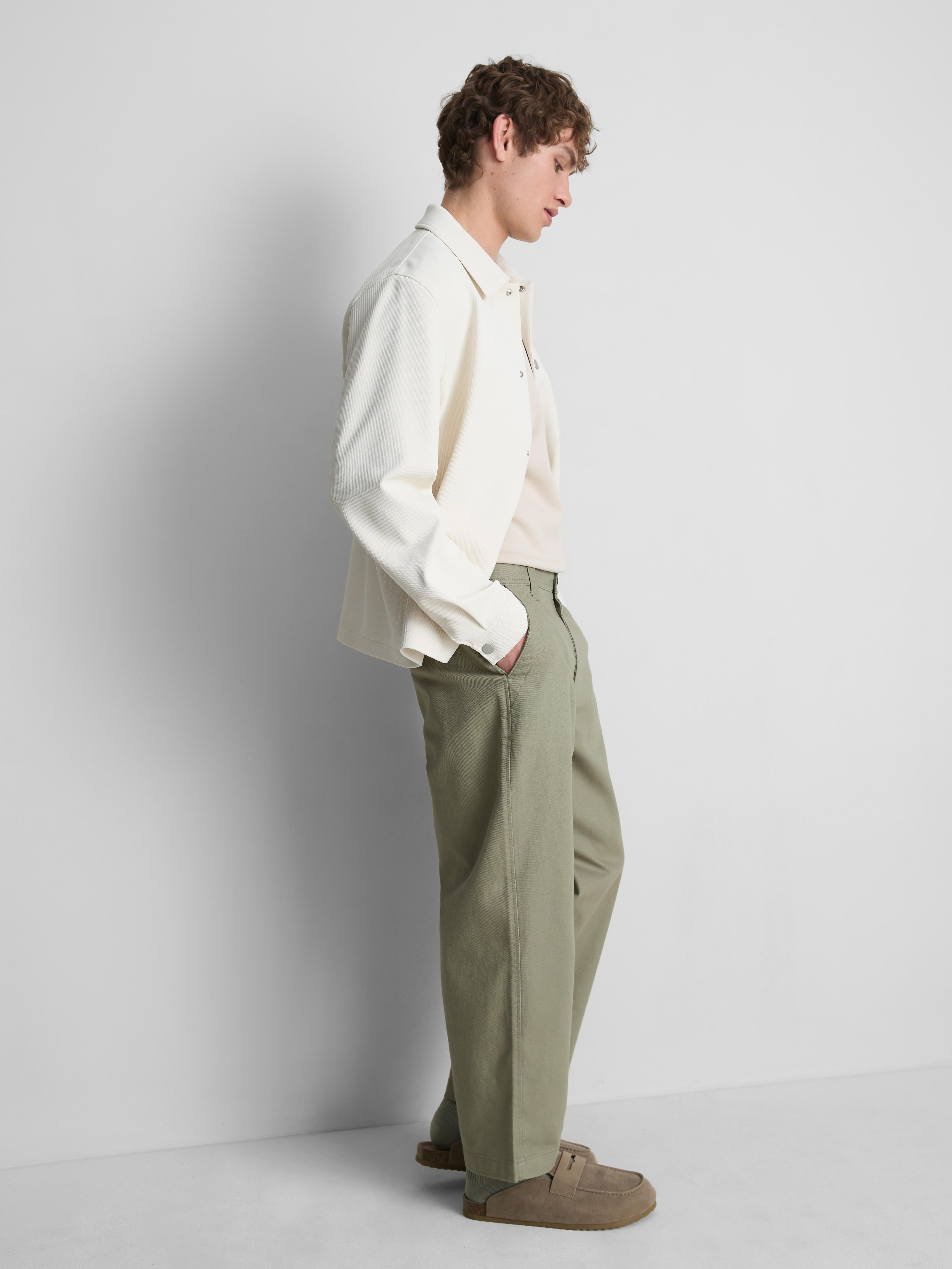 Baggy chino met halfhoge taille