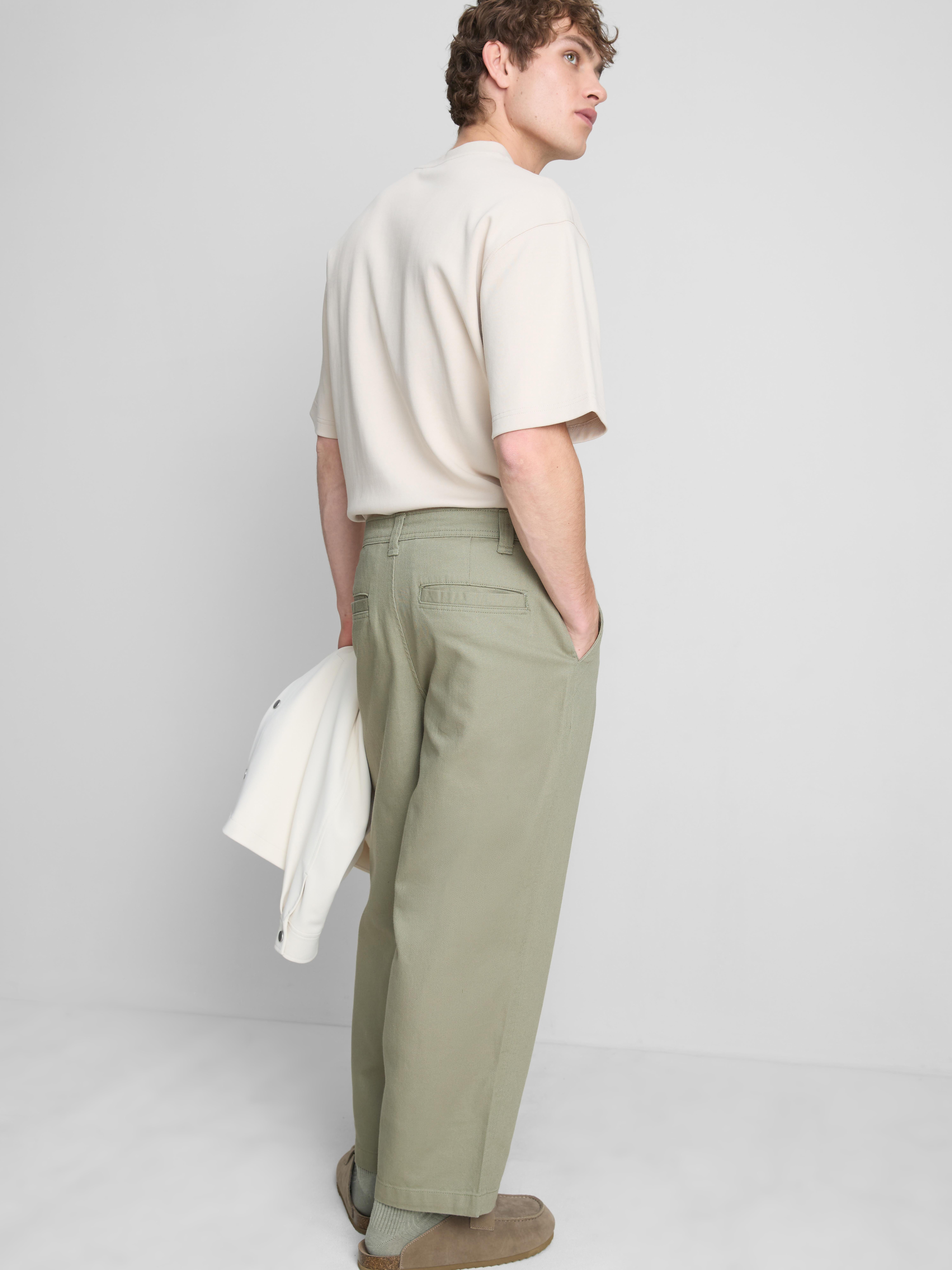 Baggy chino met halfhoge taille