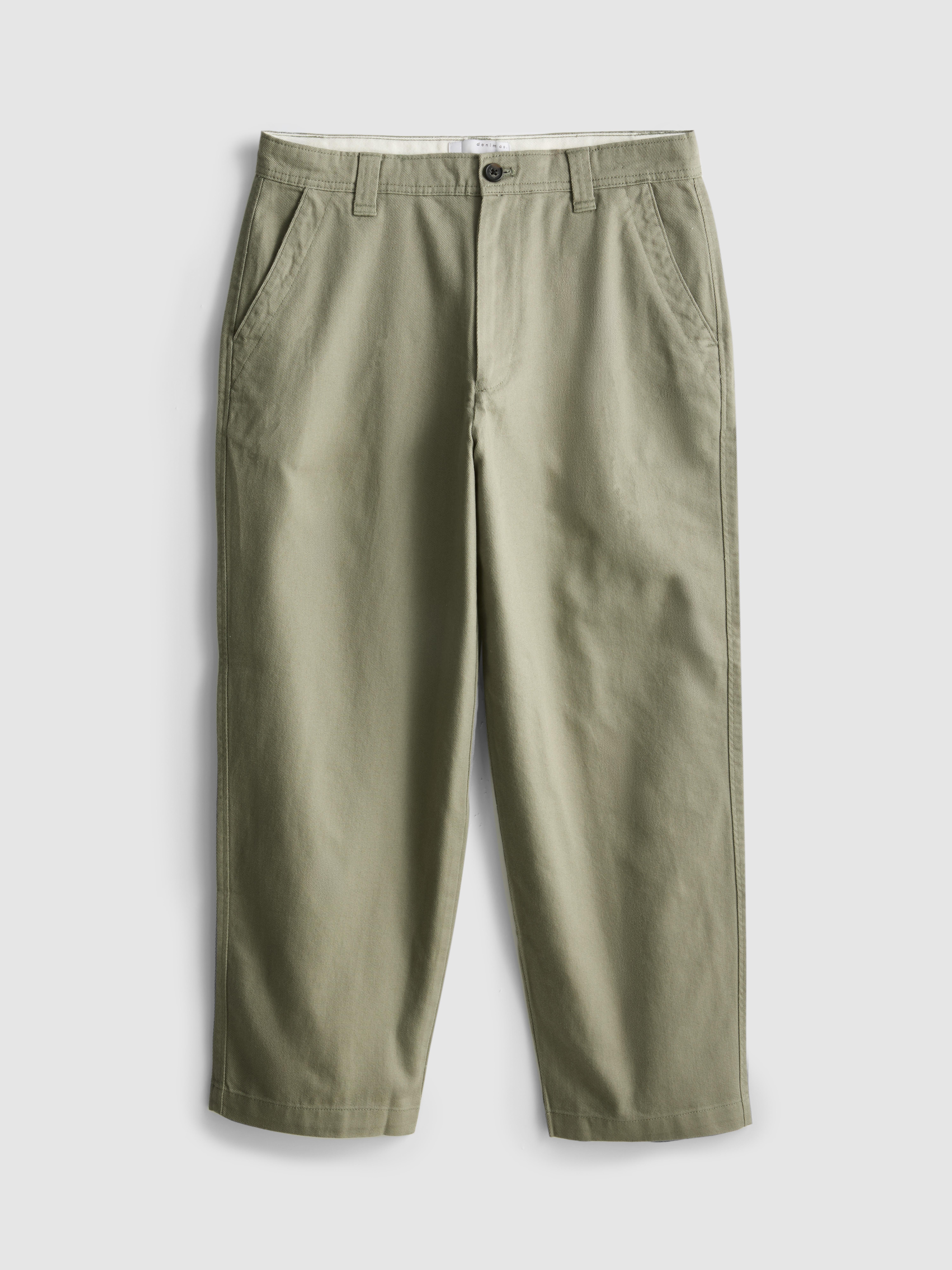 Baggy chino met halfhoge taille