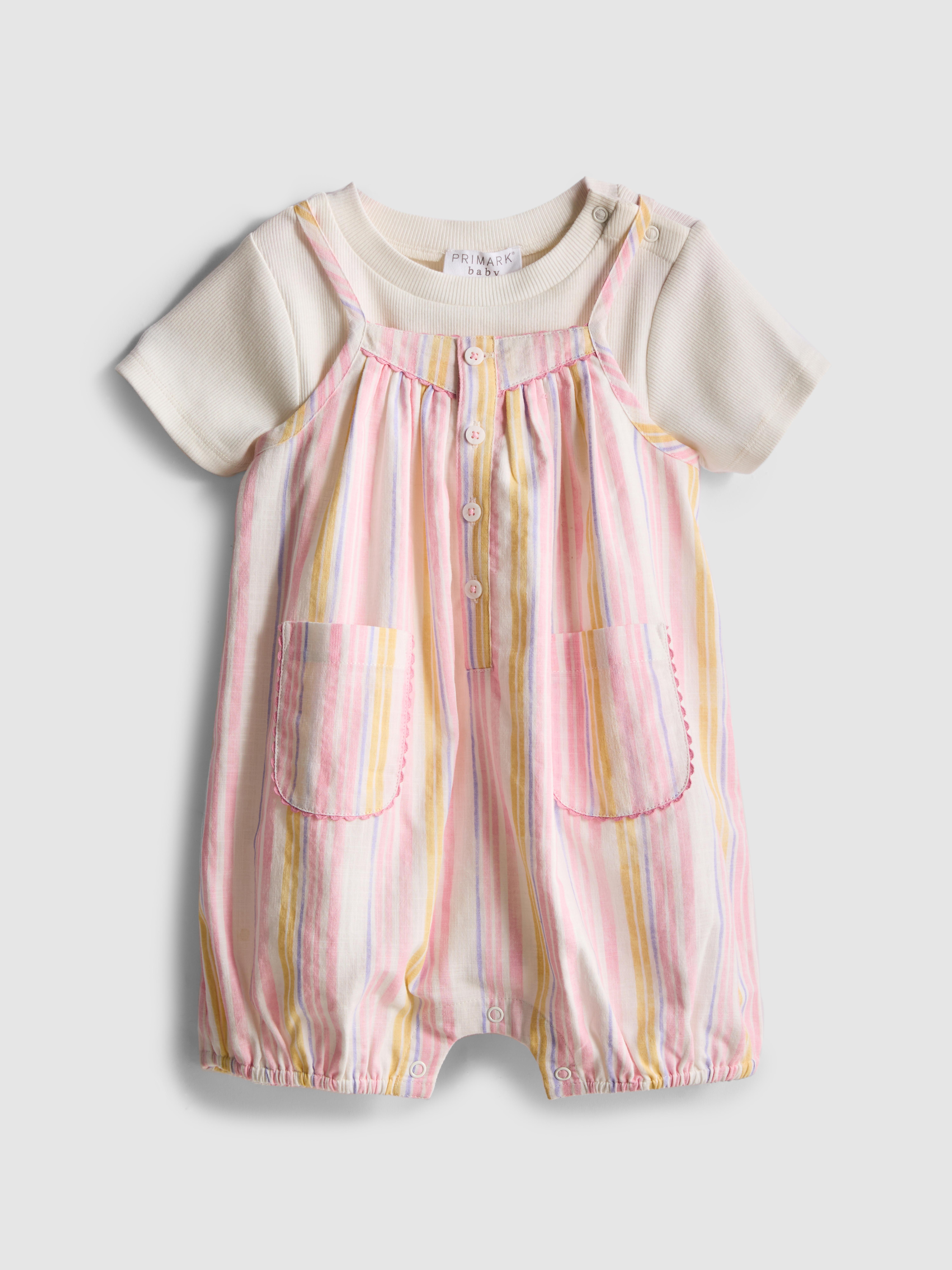 0–24 mois | Ensemble body et salopette à rayures