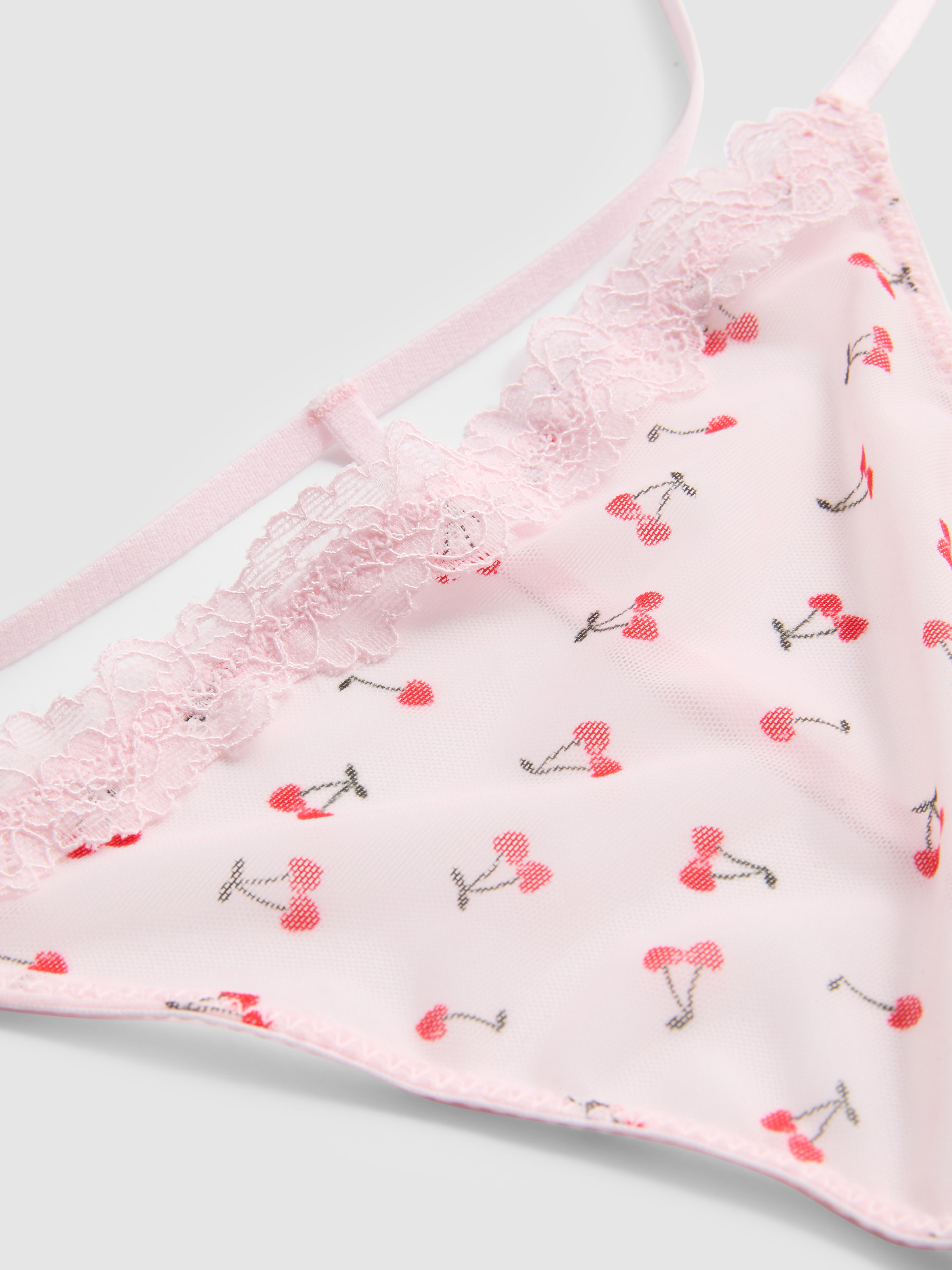 Set lingerie babydoll in rete stampata