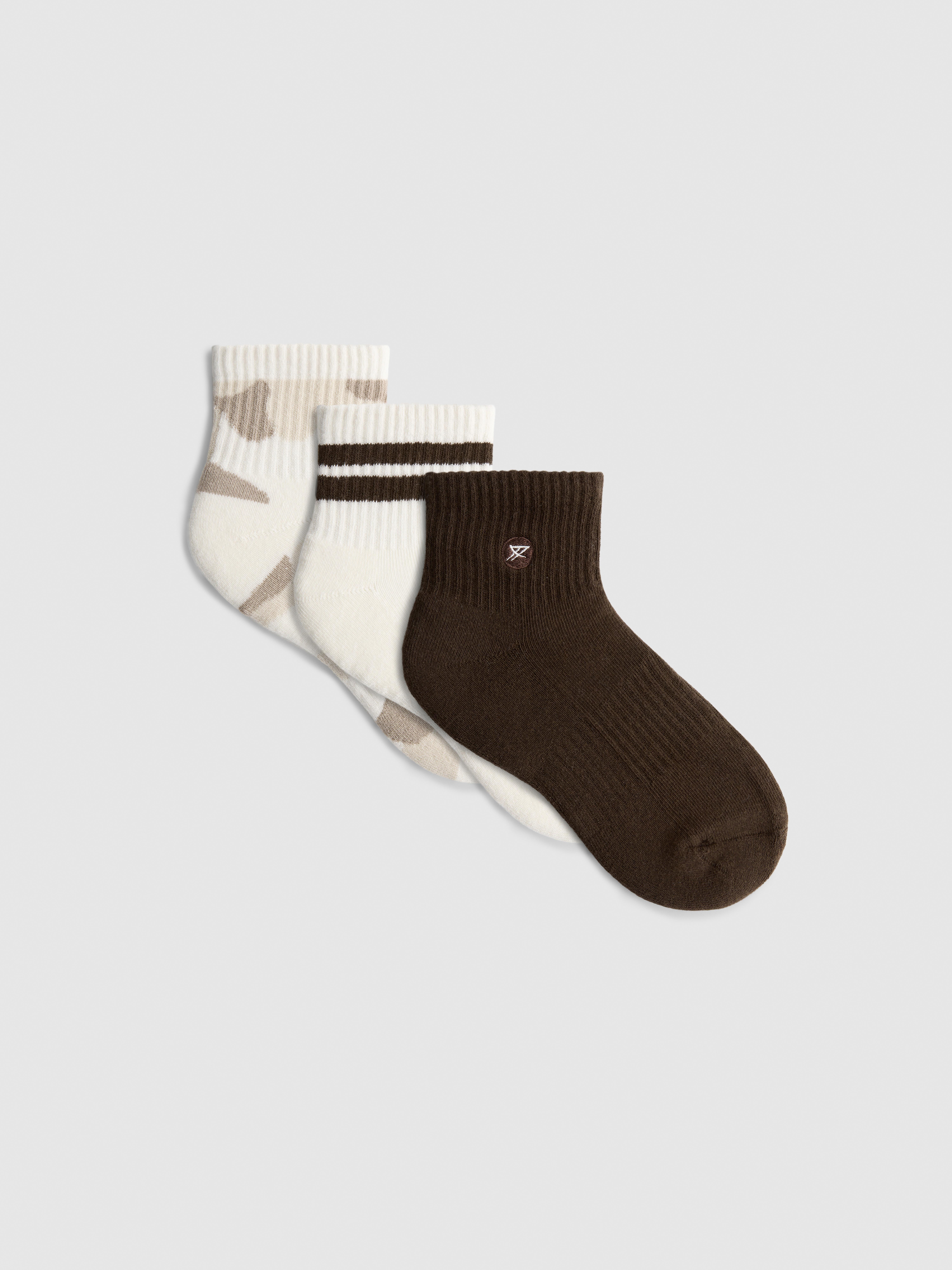 Active-Crew-Socken in Viertellänge, 3er-Pack