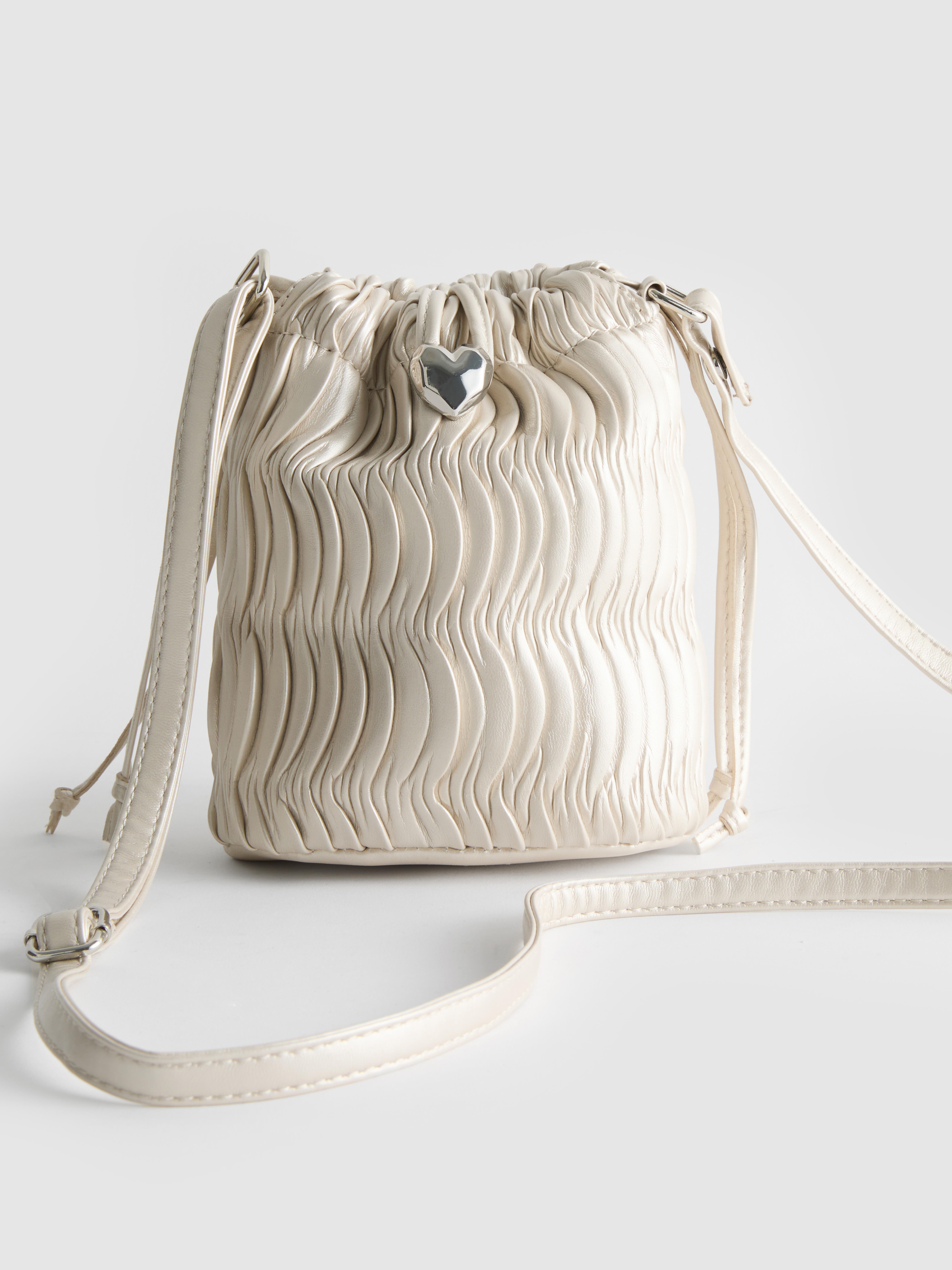 Ruched Bucket Crossbody Bag