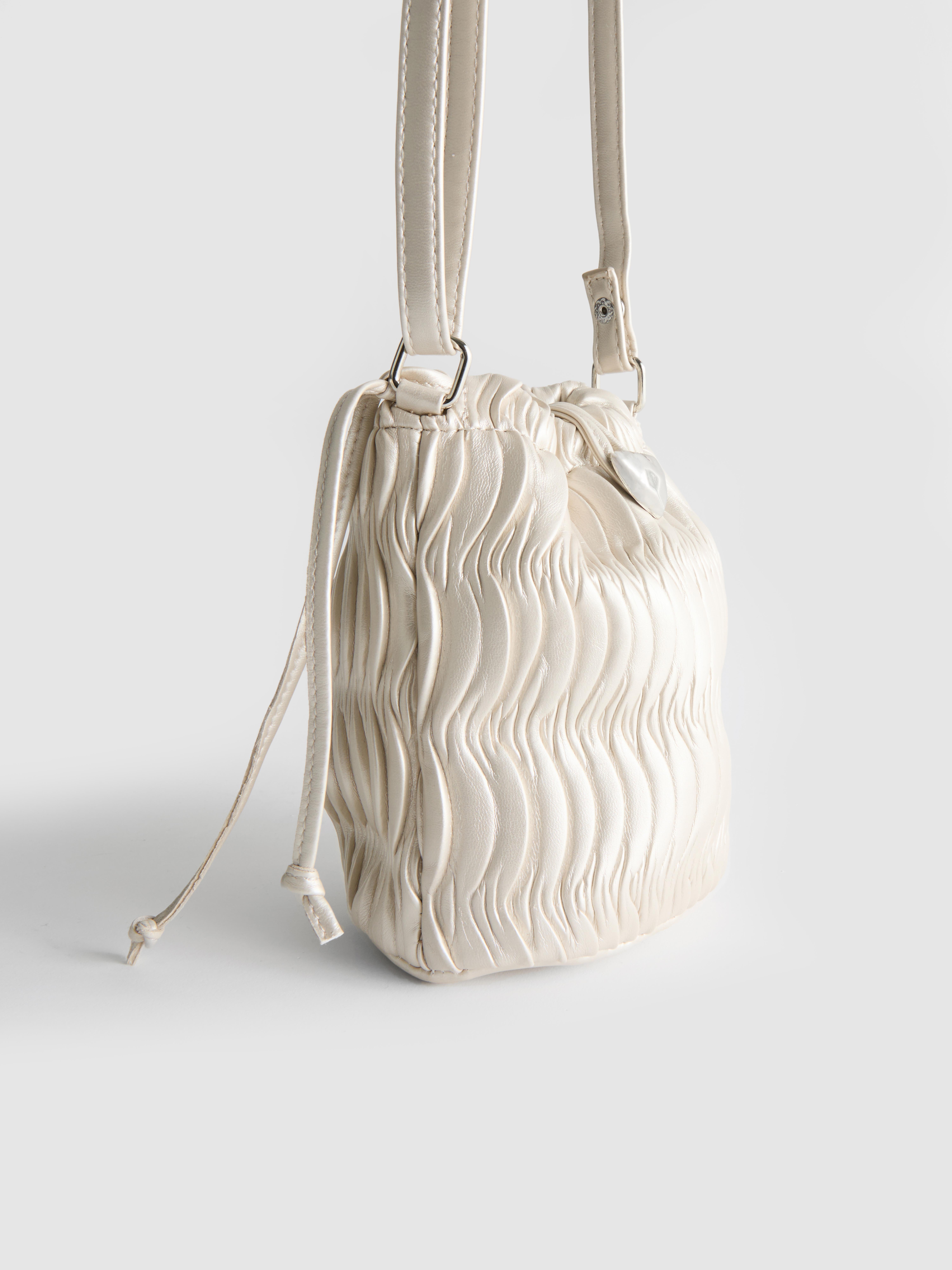 Ruched Bucket Crossbody Bag