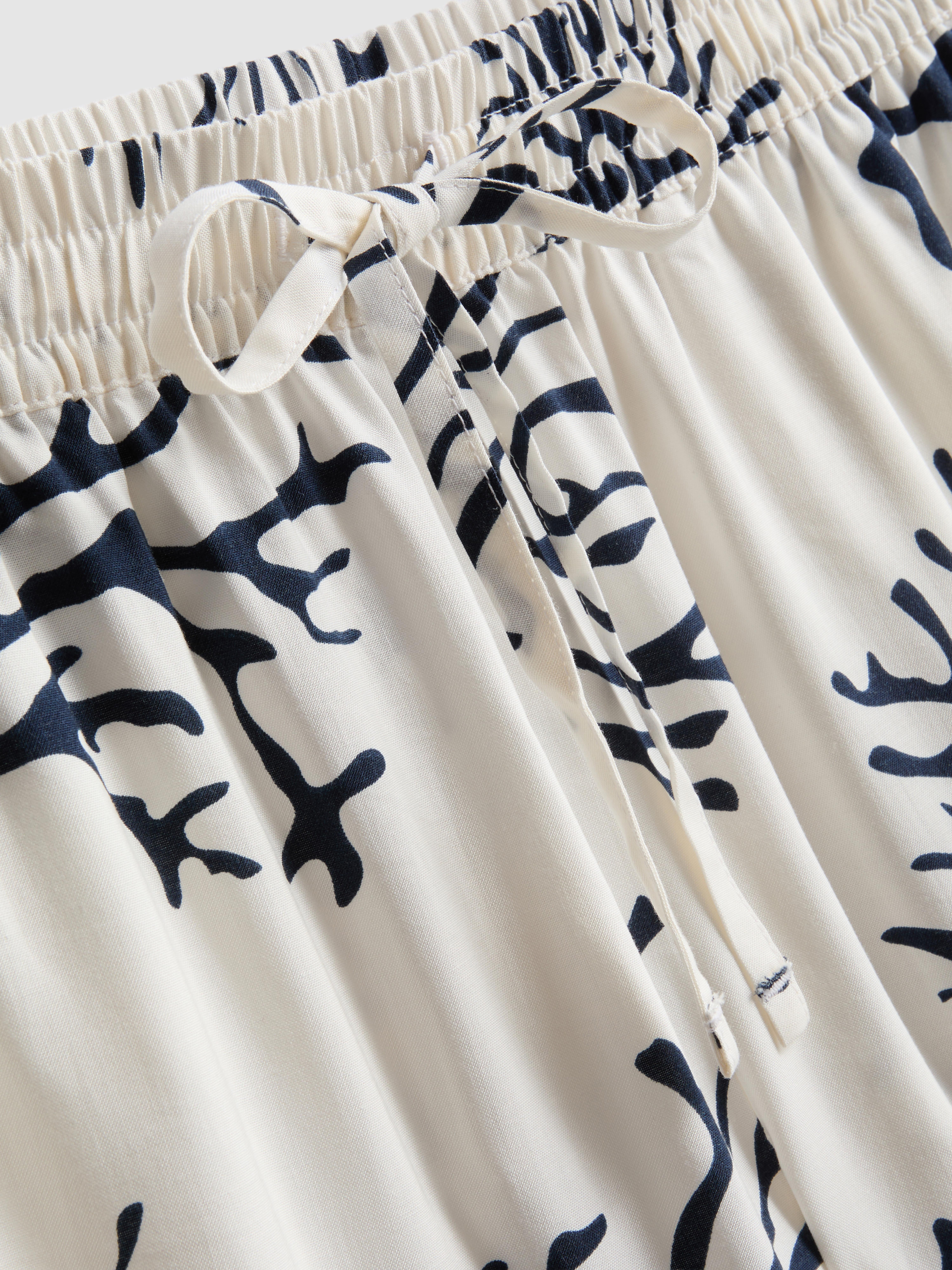 Calções pijama estampado coral