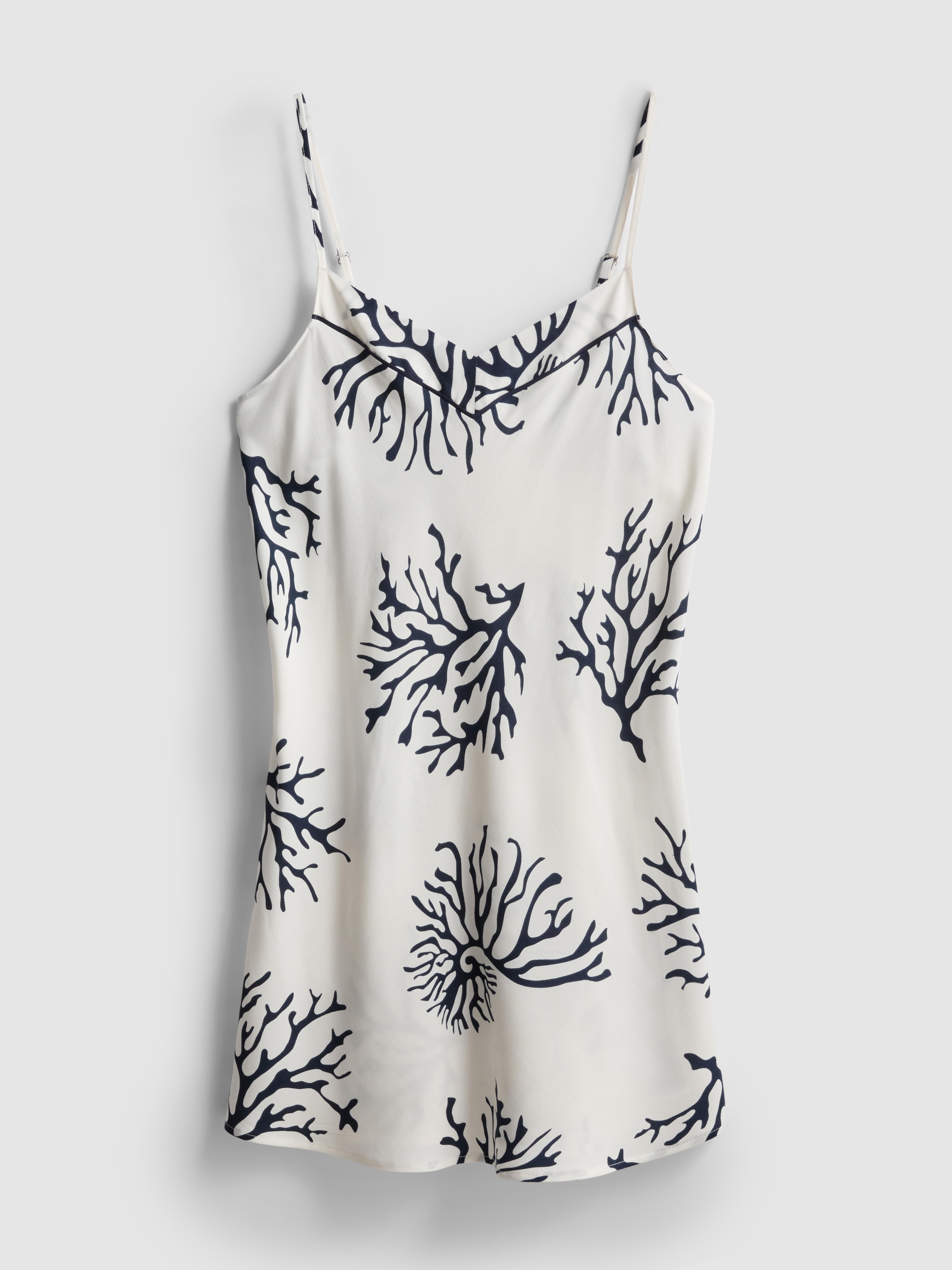 Camisa noite mini estampado coral