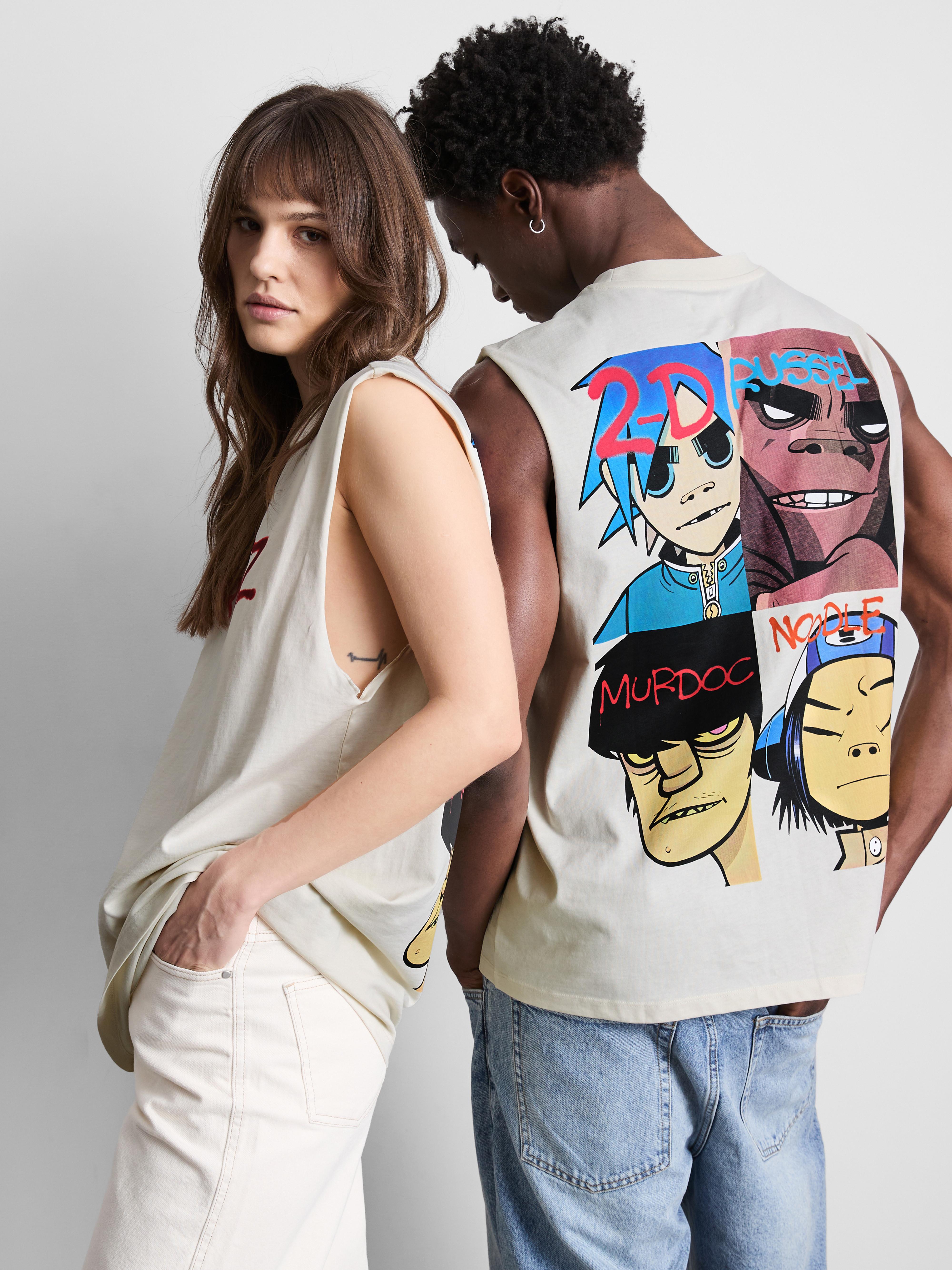Men's Ivory Gorillaz Graphic Tank Top | Primark
