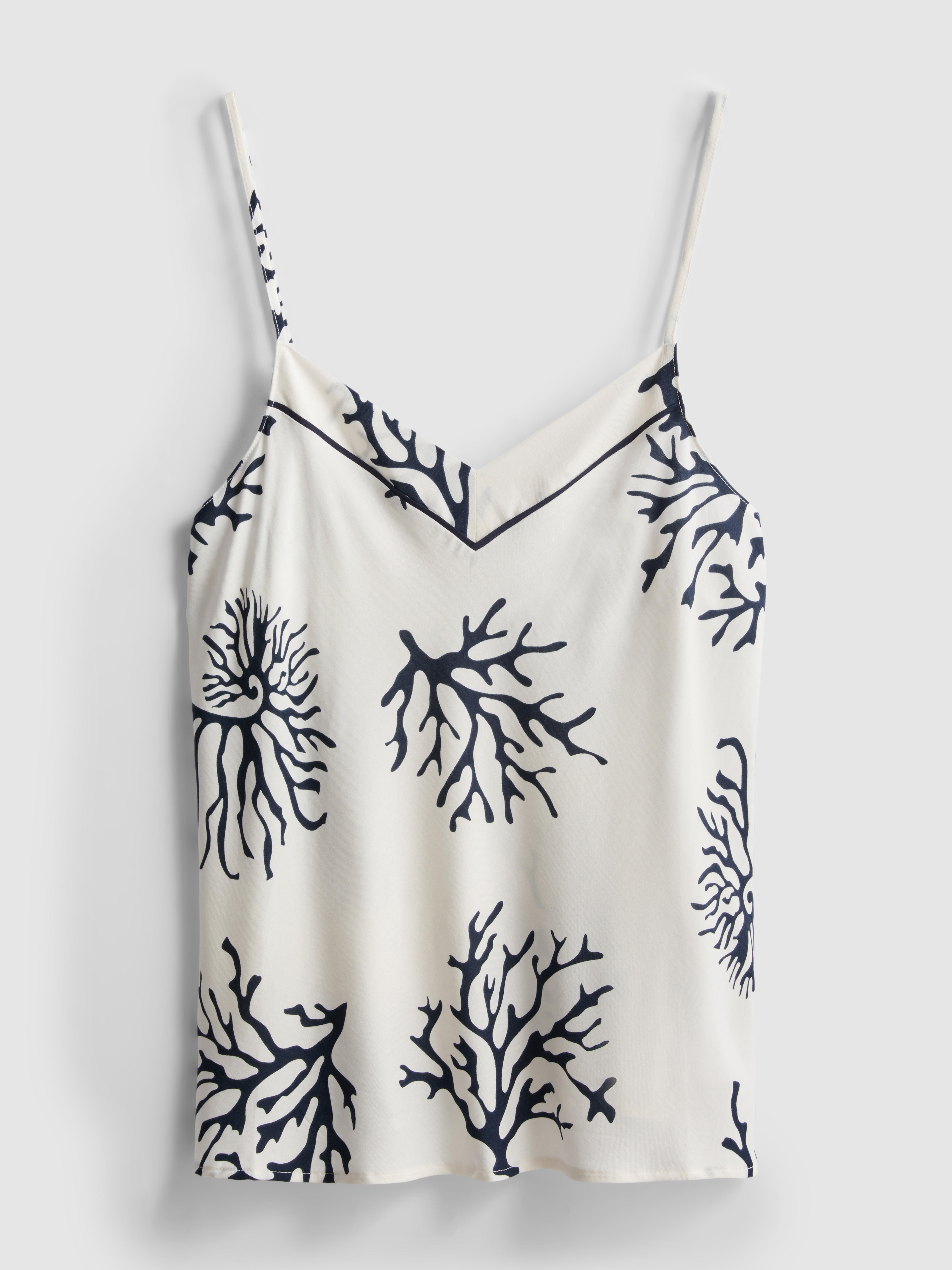 Coral Printed Pajama Cami Top
