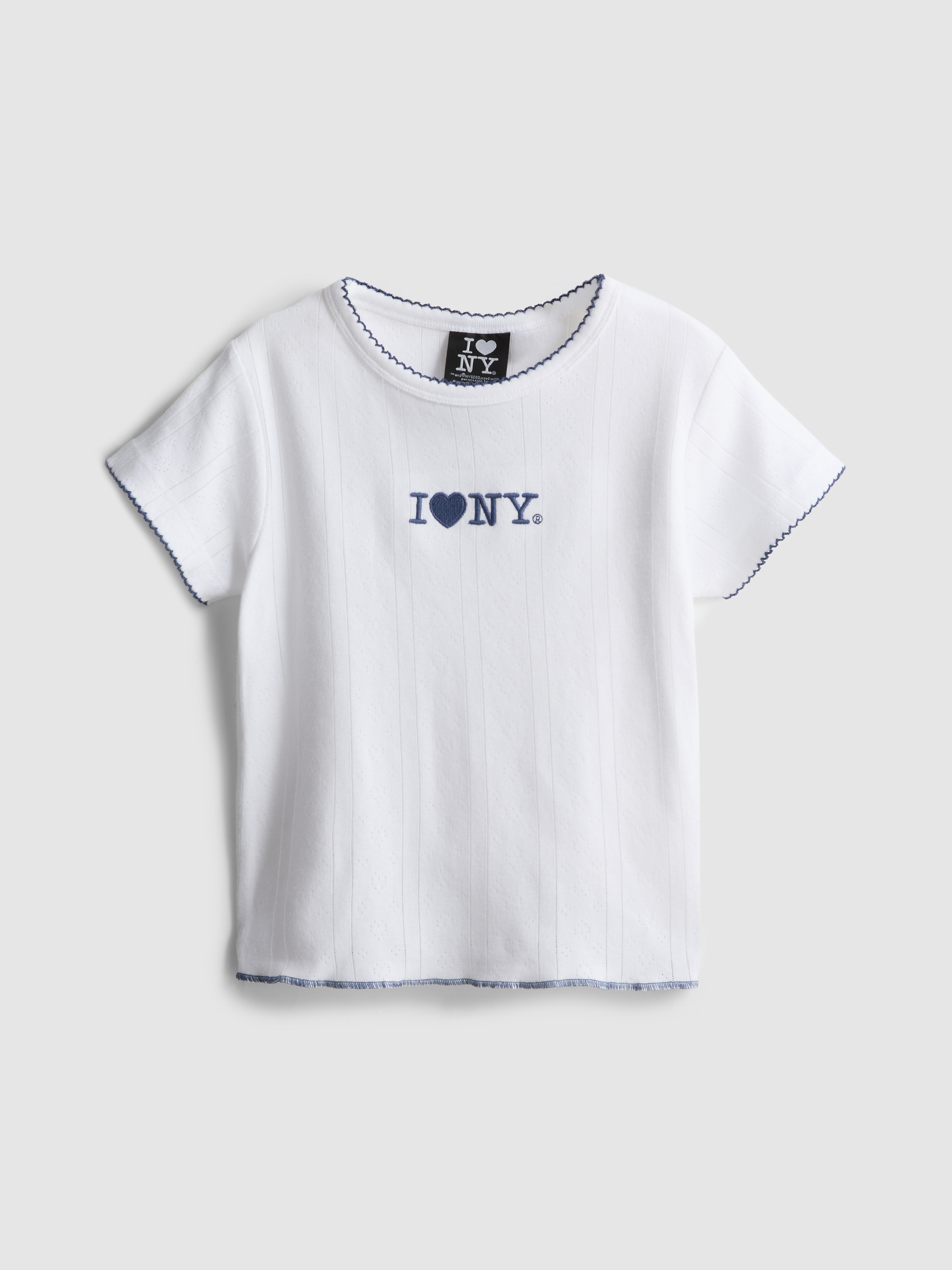 7-15yrs | I Love New York Embroidered T-Shirt