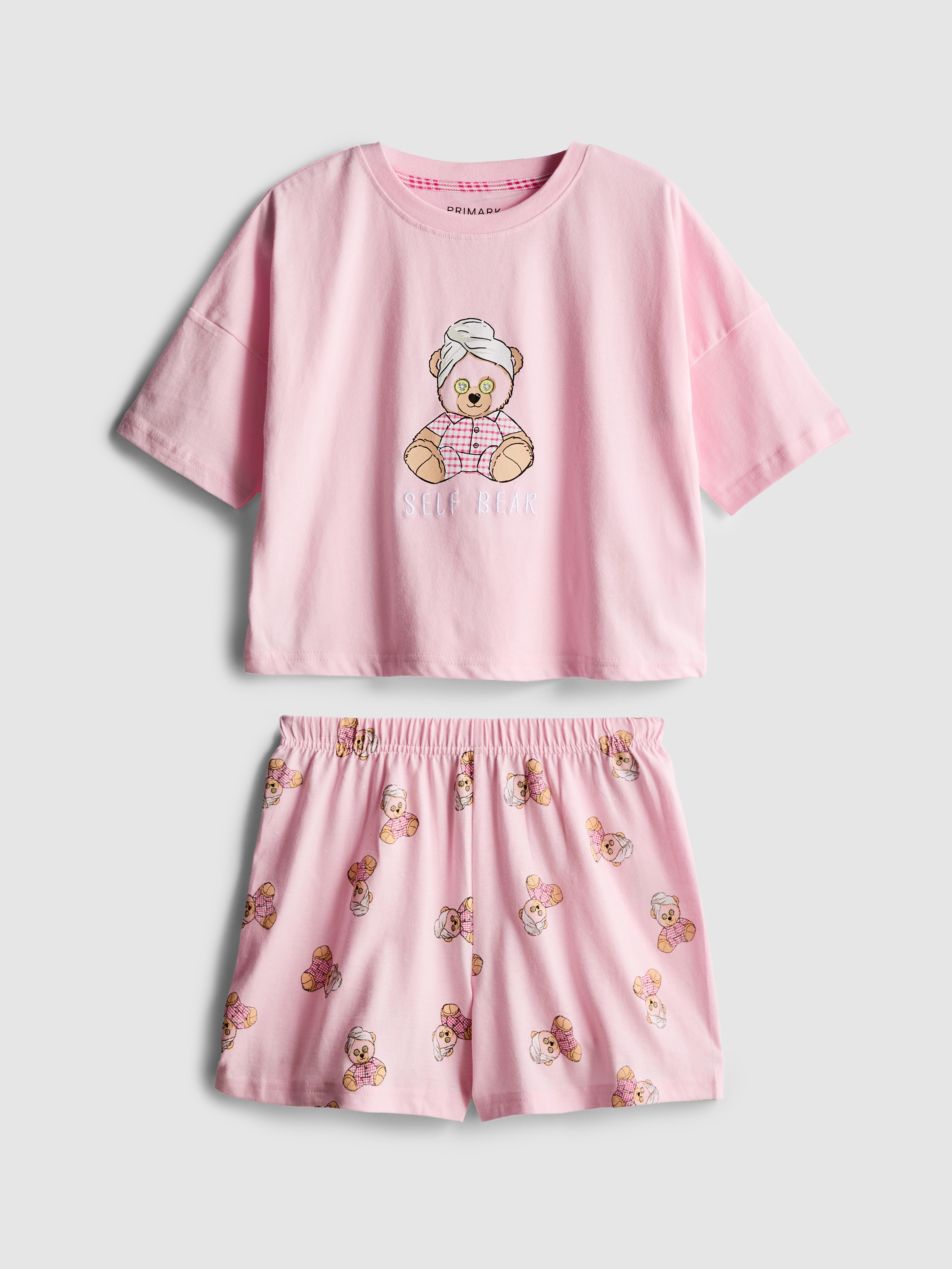 7-15 jr | Korte pyjama met berenprint