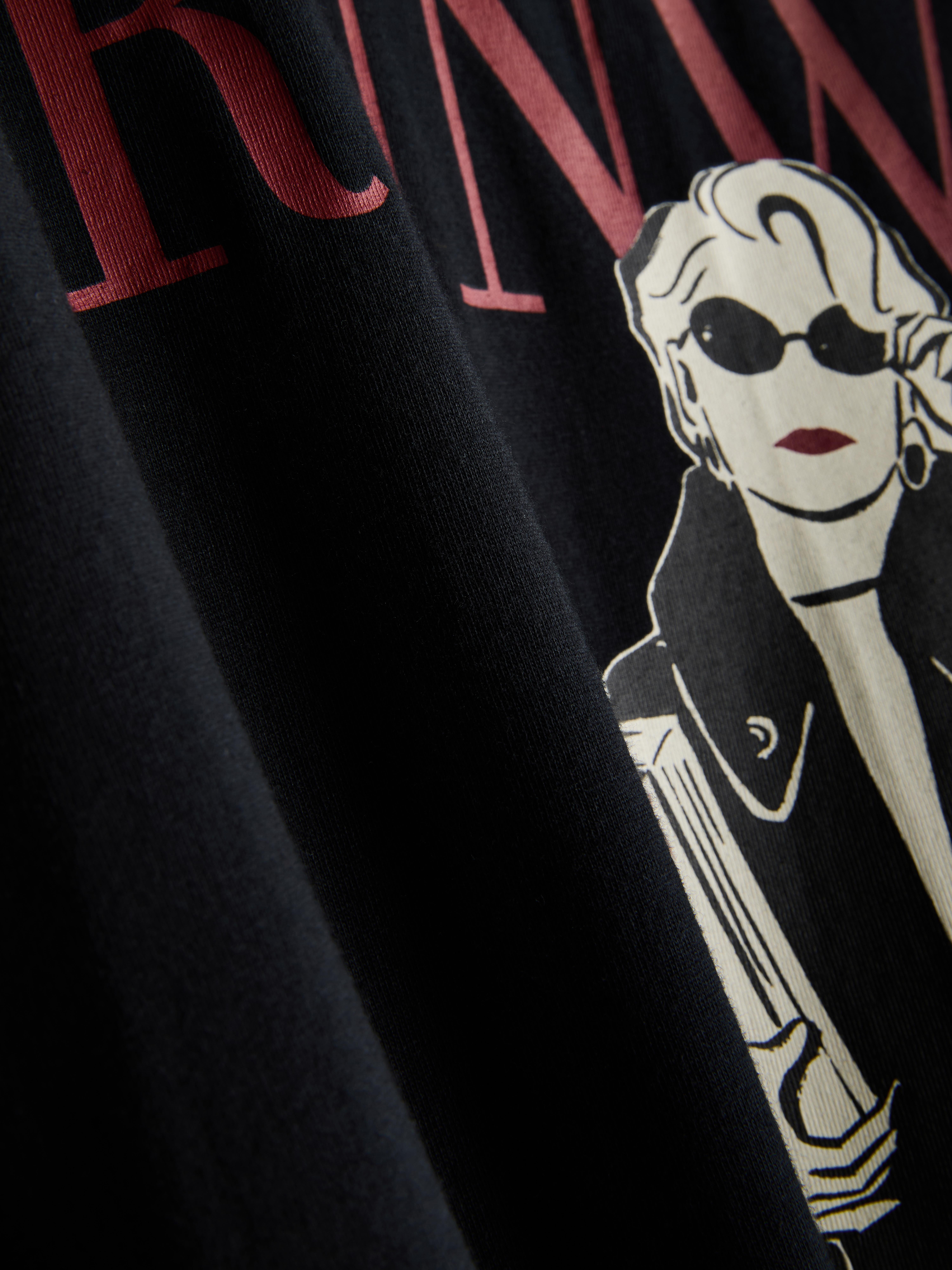 Chemise de nuit oversize en coton à motif Le Diable s'habille en Prada