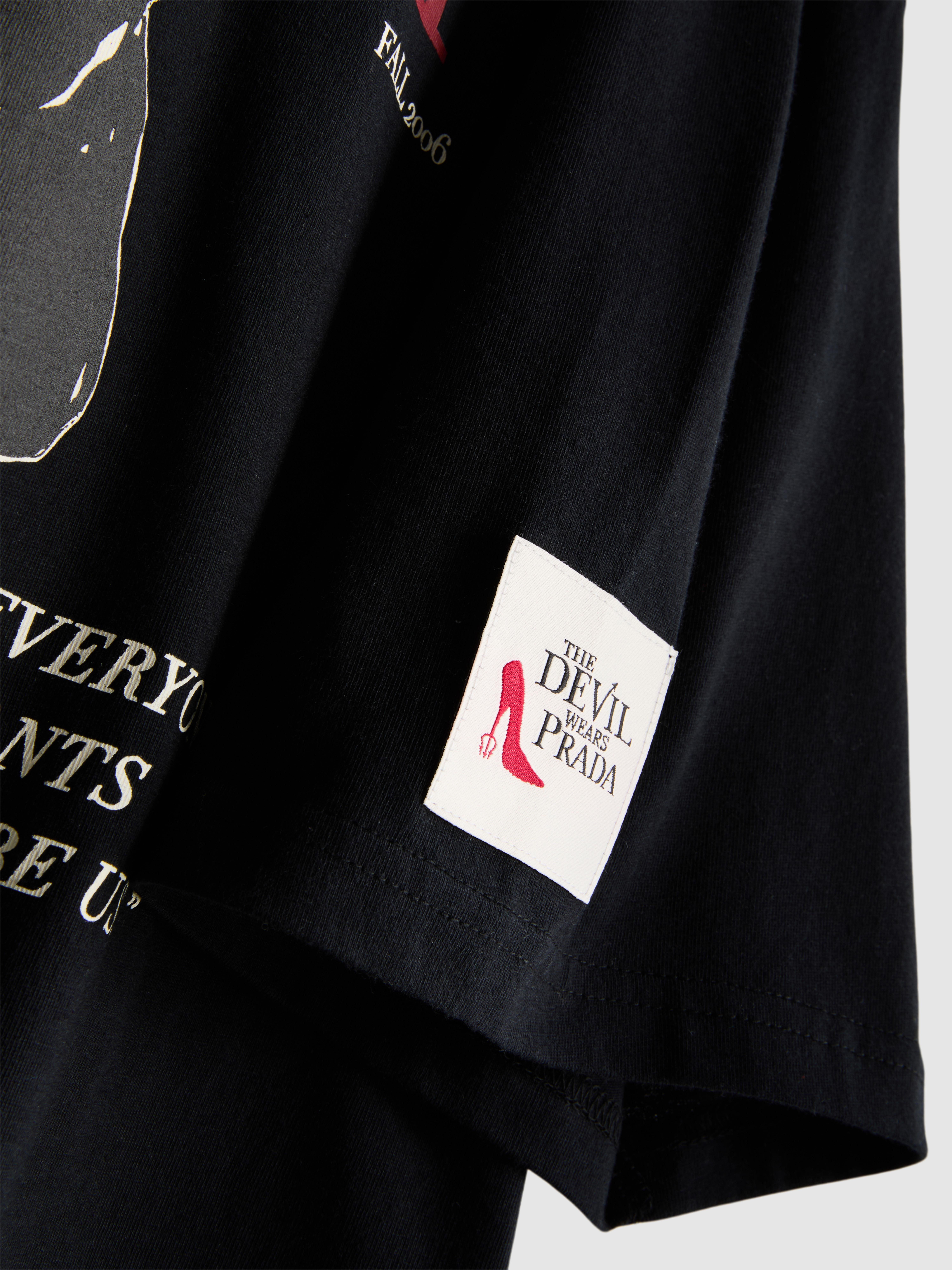 Chemise de nuit oversize en coton à motif Le Diable s'habille en Prada
