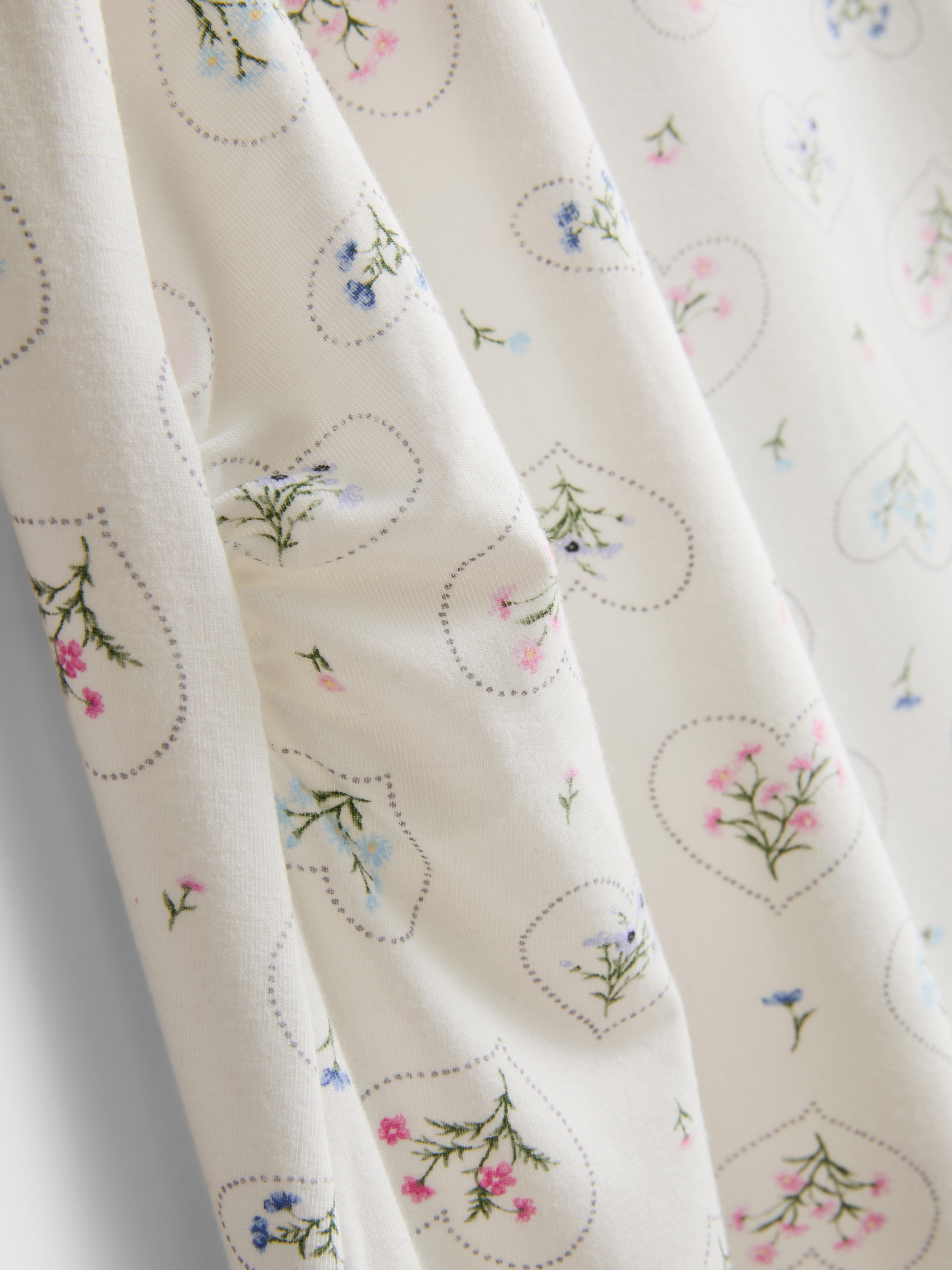 T-shirt de nuit décolleté à motif floral Maternité